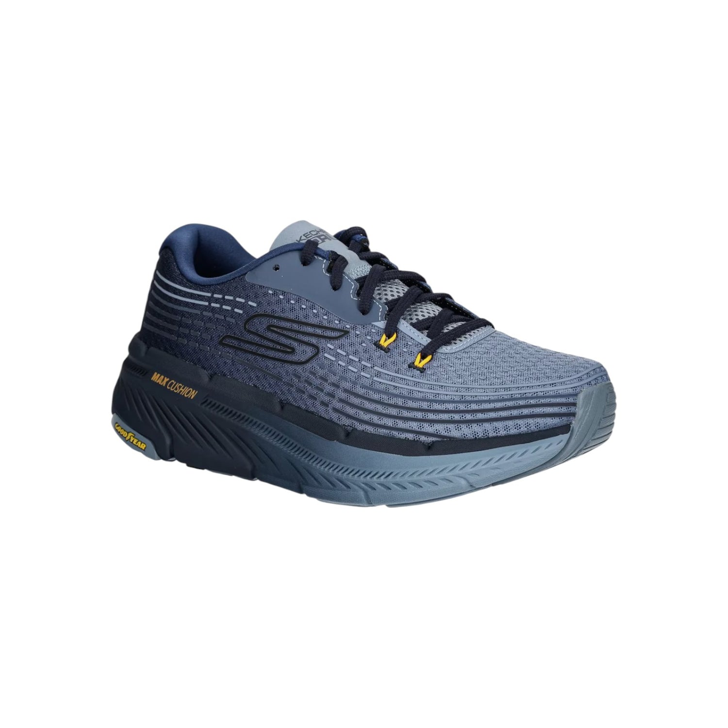 Skechers Sneakers Uomo in Tessuto Blu Max Cushioning Premier 2.0
