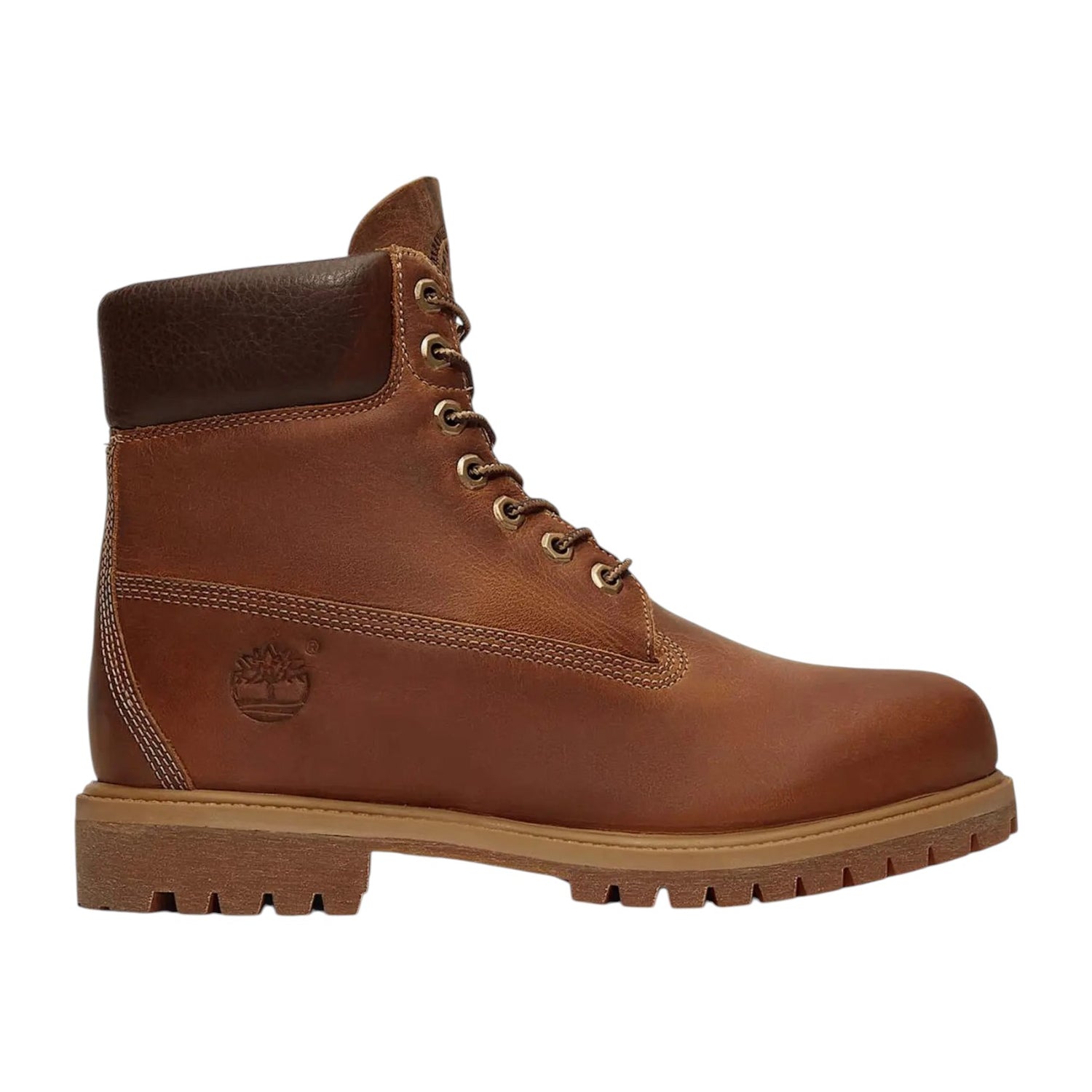 Timberland Polacchino Uomo in Pelle Marrone Premium 6 Inch Lace Up Waterproof