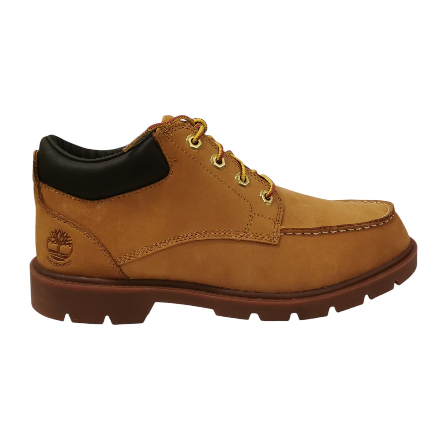Timberland Polacchino Stringato Uomo in Nabuck Ocra con Tallone in Pelle
