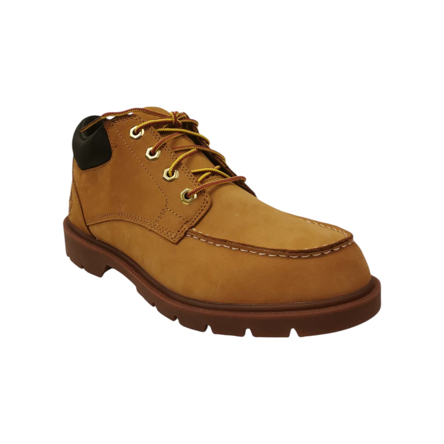 Timberland Polacchino Stringato Uomo in Nabuck Ocra con Tallone in Pelle