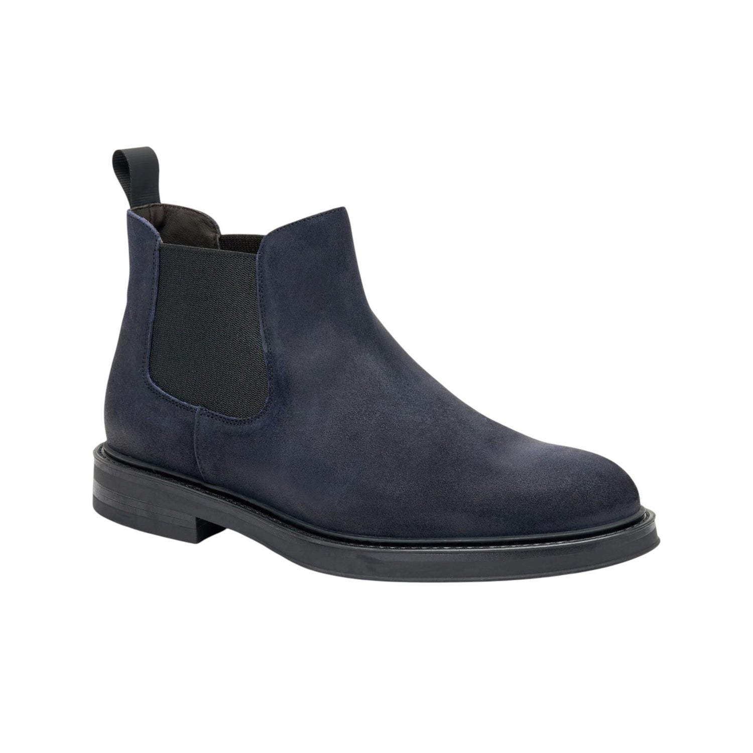 Frau Beatles Aged Uomo in Pelle Scamosciata Blu con Elastico in Tinta