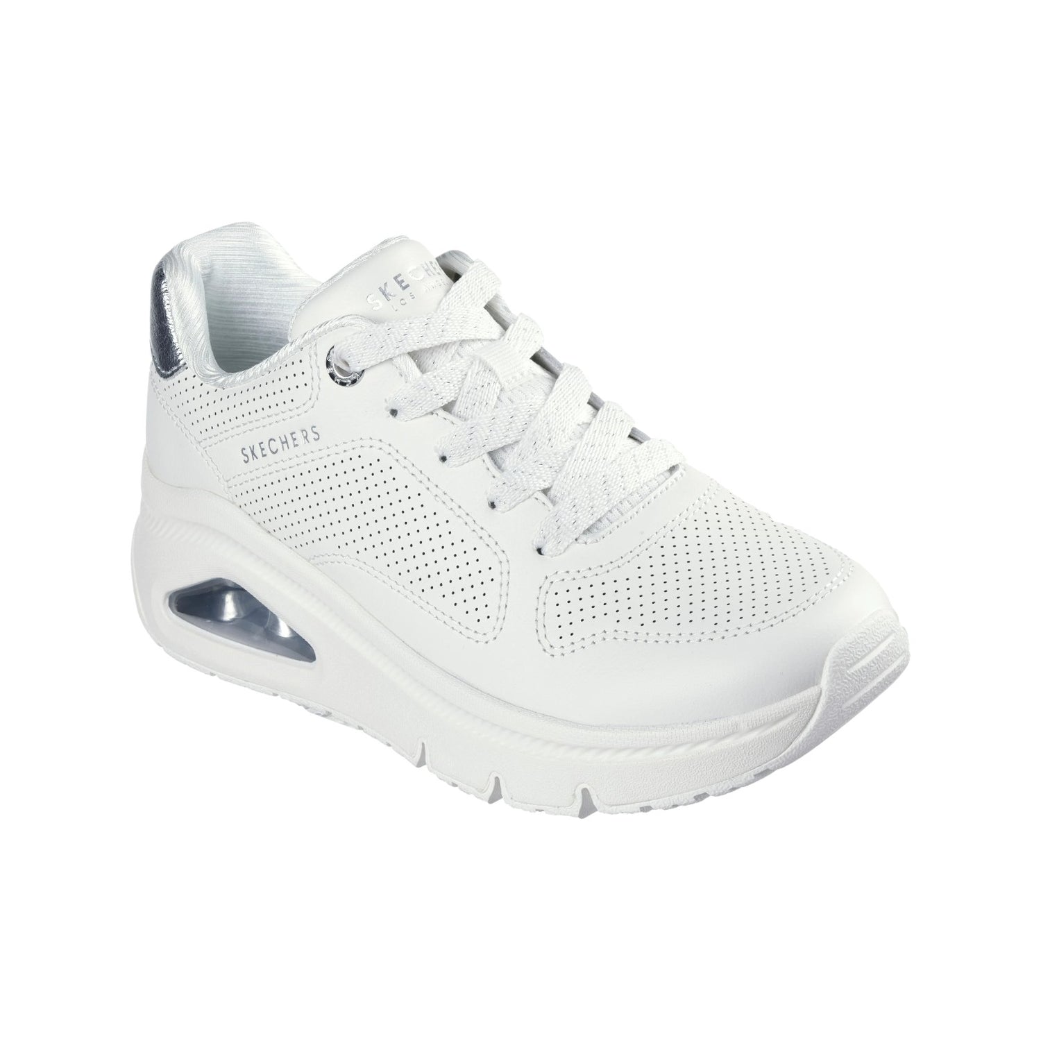 Skechers Sneakers Donna in Ecopelle Bianca Uno Icon - Idolized Air