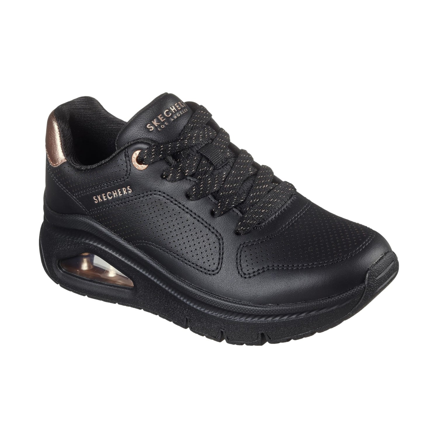 Skechers Sneakers Donna in Ecopelle Nera Uno Icon - Idolized Air