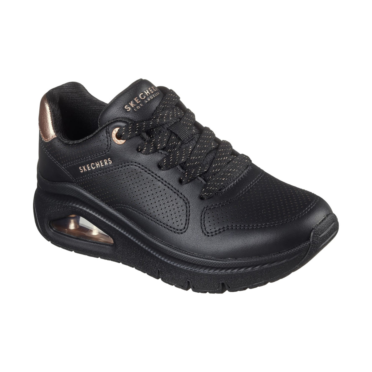 Skechers Sneakers Donna in Ecopelle Nera Uno Icon - Idolized Air