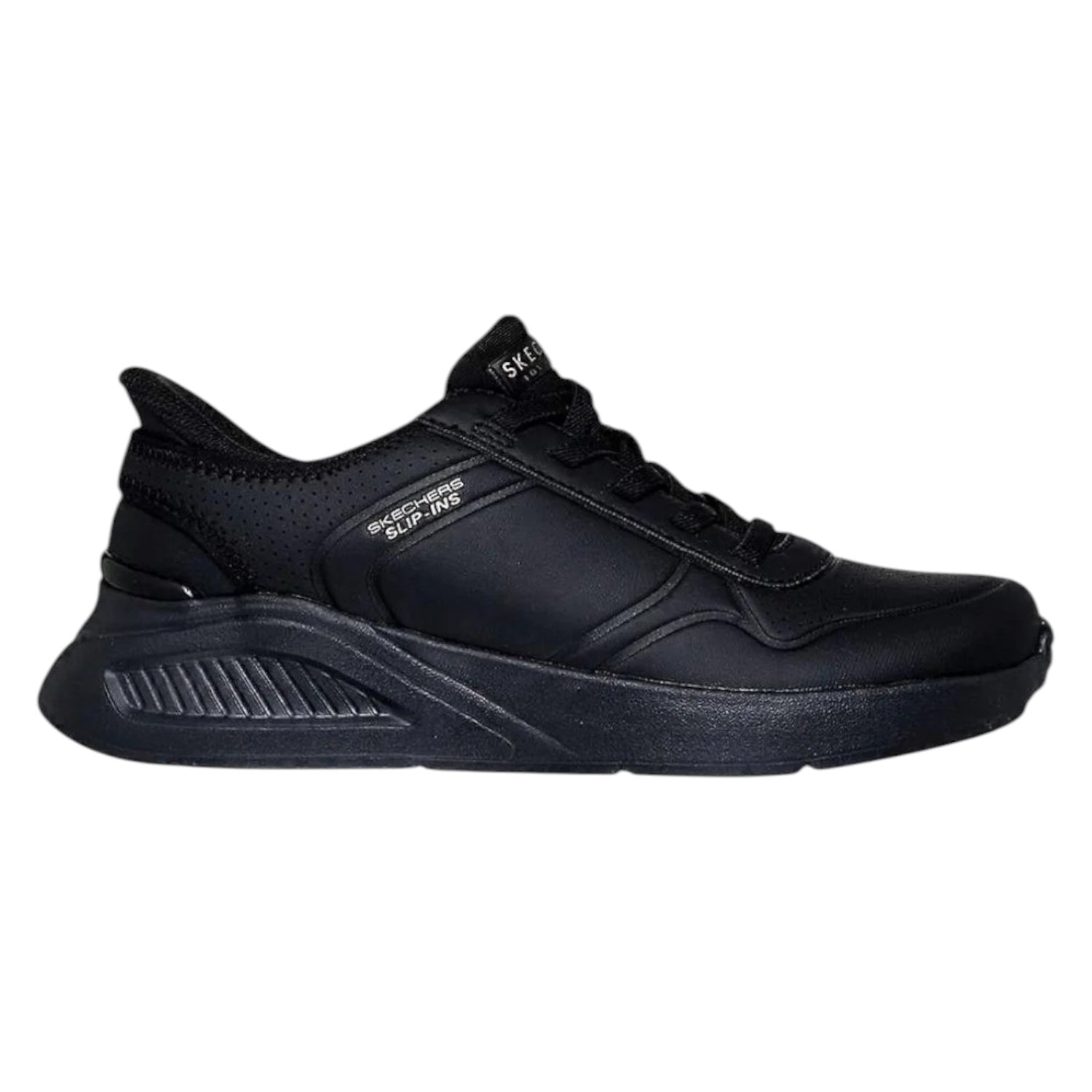 Skechers Slip-ins Donna in Ecopelle Nera Uno Lite Floating Steps