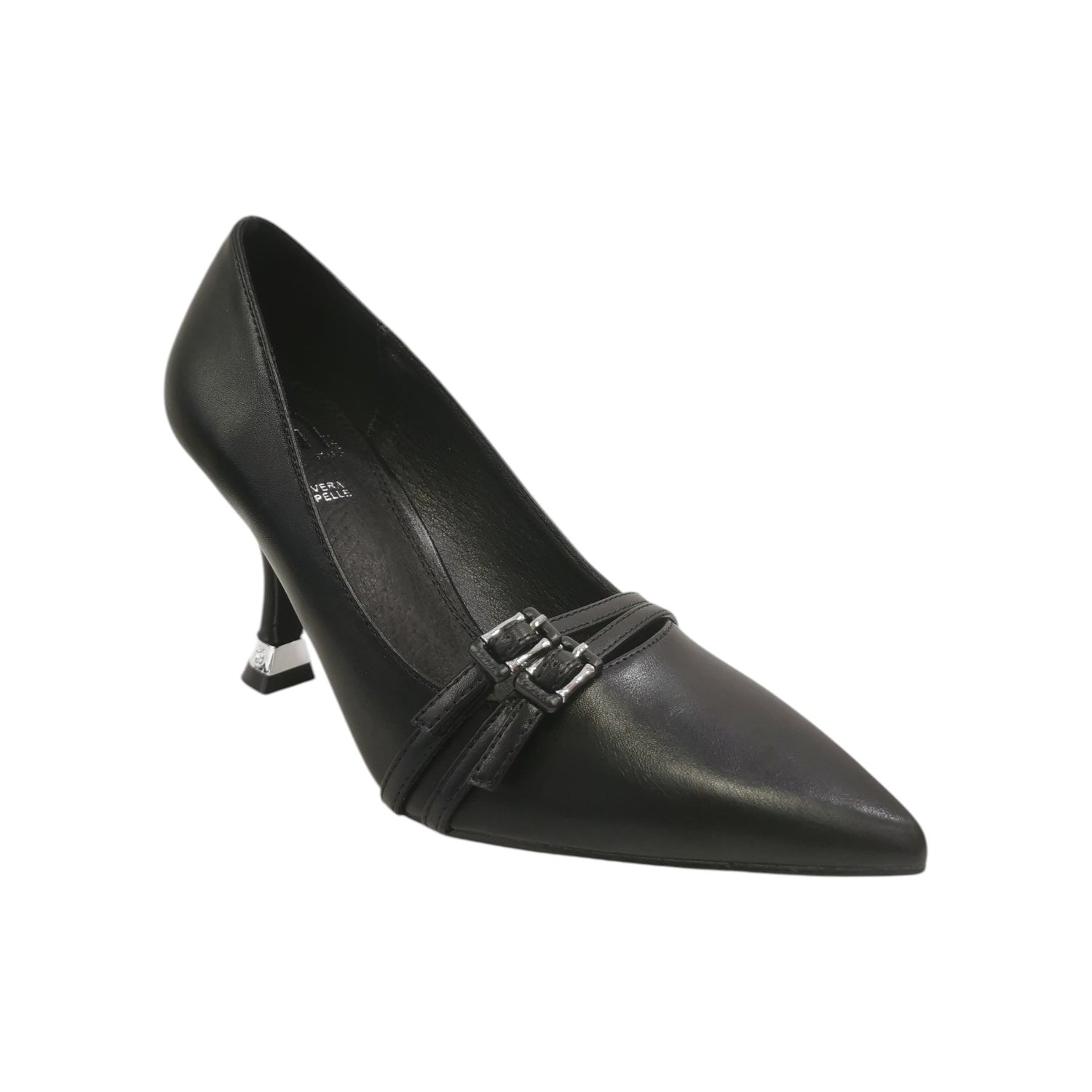 Gold&Gold Dècollettè Donna in Ecopelle Nero con Tacco a Rocchetto Alto 90mm