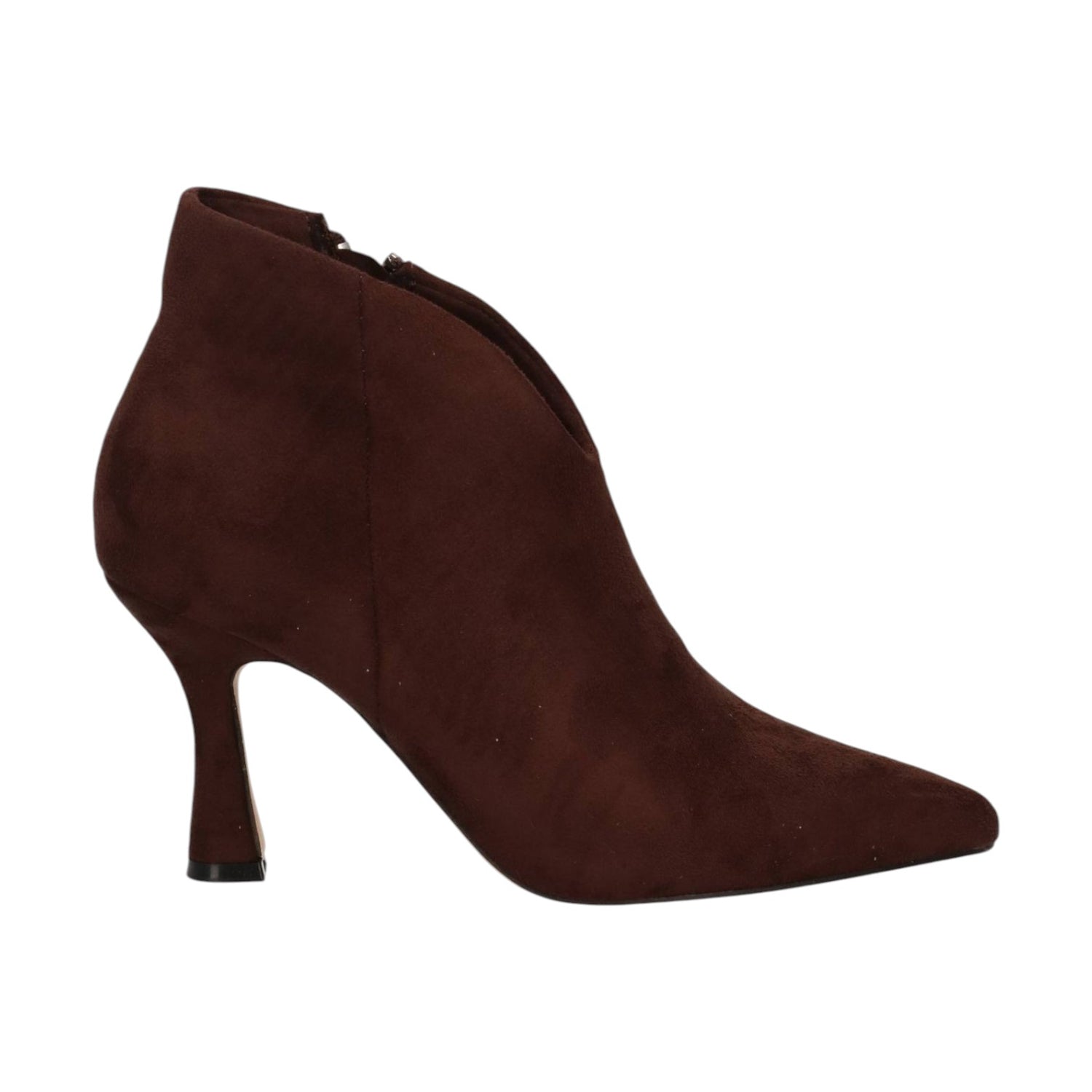 Gold&Gold Tronchetto Donna in Camoscio Caffè con Tacco a Rocchetto Alto 80mm