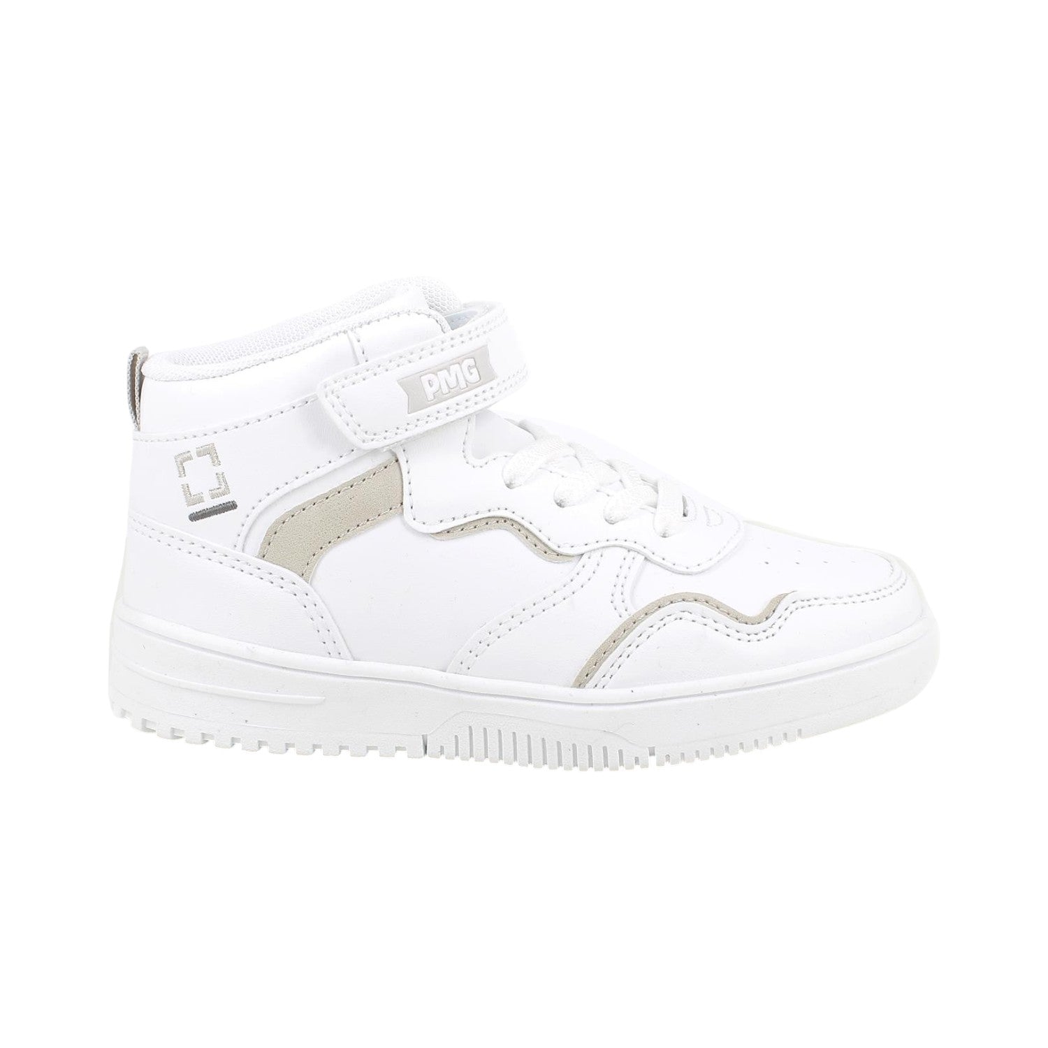 Primigi Sneakers Alta Bambino in Ecopelle Bianca Beige