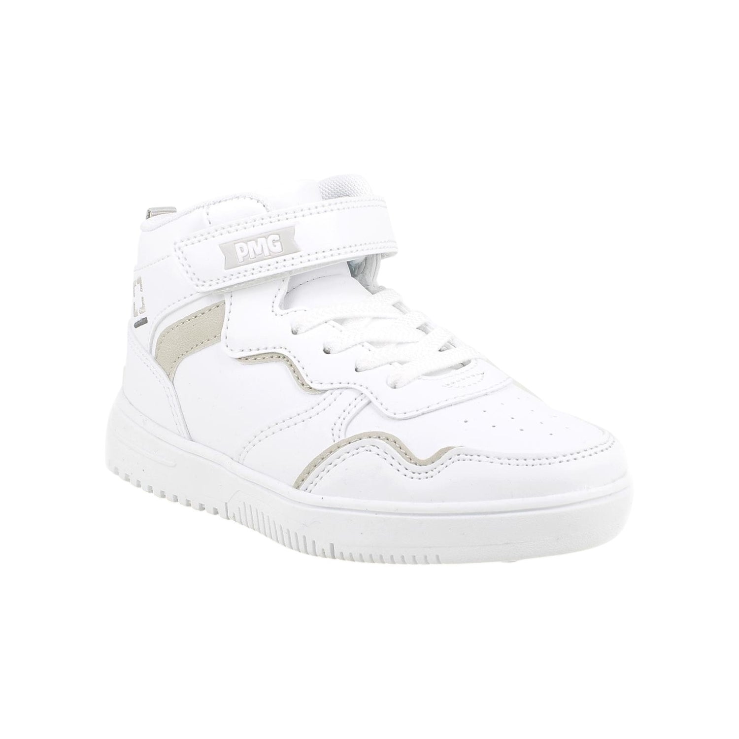 Primigi Sneakers Alta Bambino in Ecopelle Bianca Beige