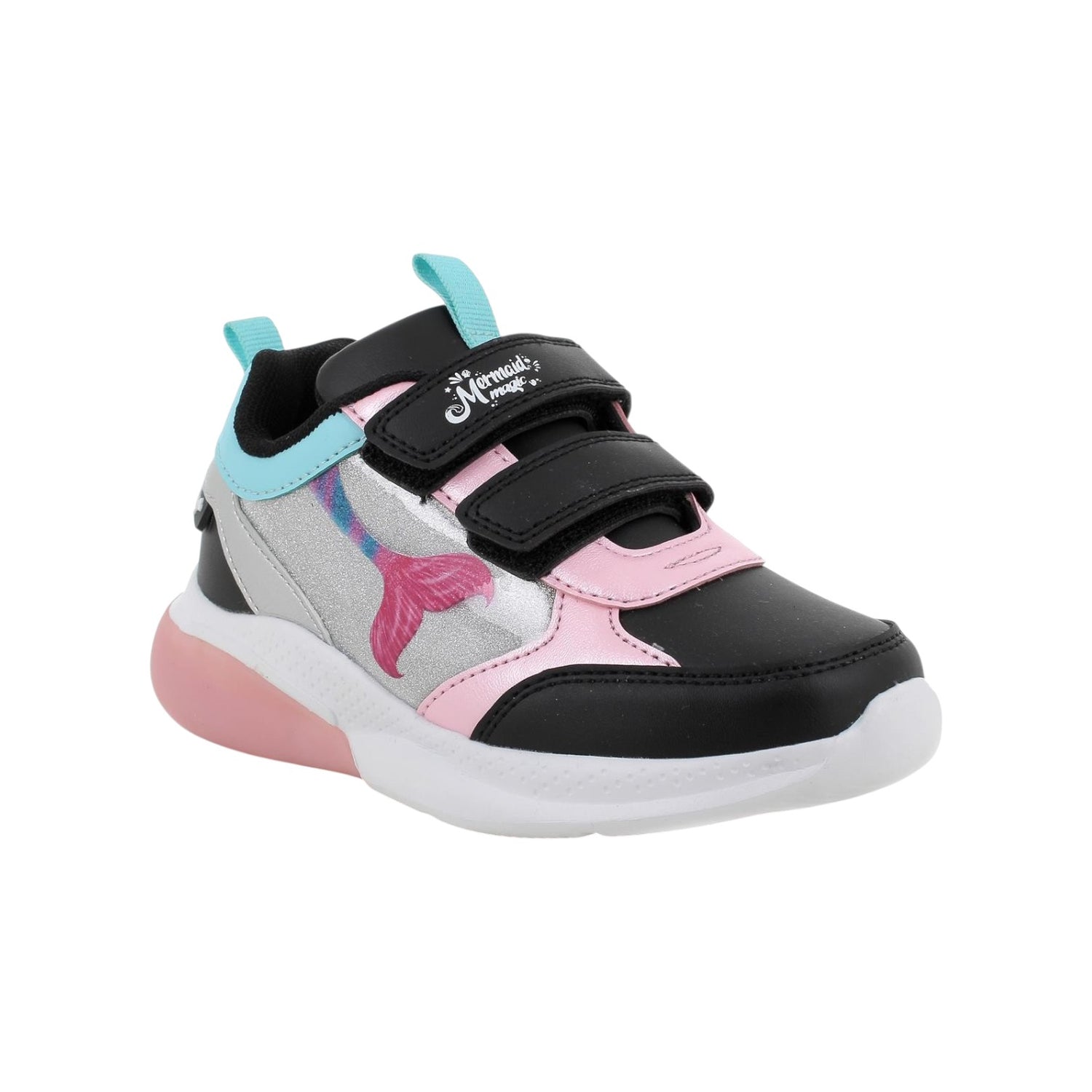 Primigi Sneakers Bambina Nero Celeste Mermaid Magic con Strappo