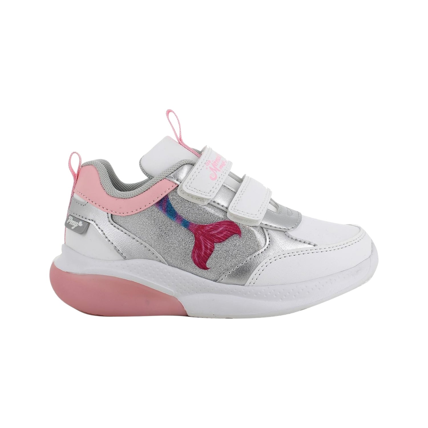 Primigi Sneakers Bambina Bianca Rosa Mermaid Magic con Strappo