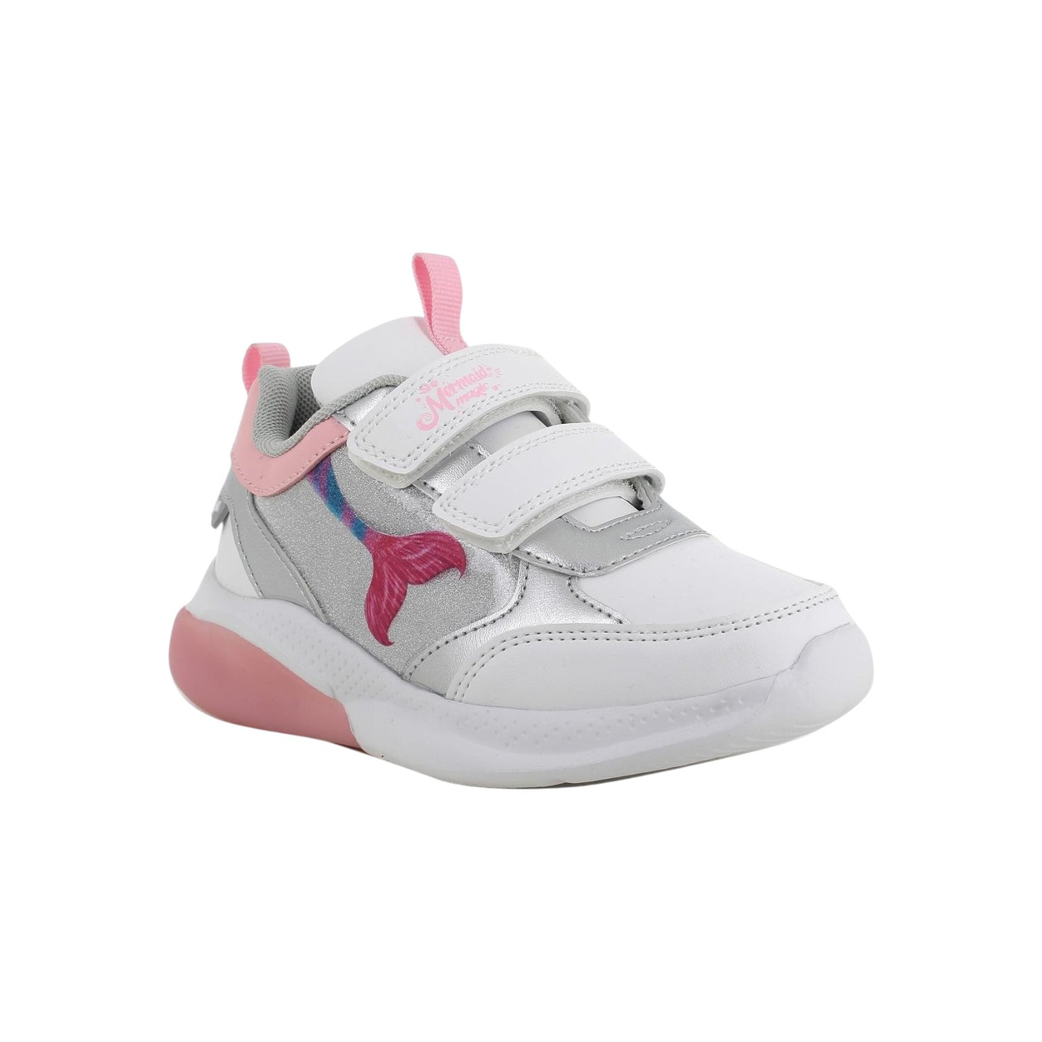 Primigi Sneakers Bambina Bianca Rosa Mermaid Magic con Strappo