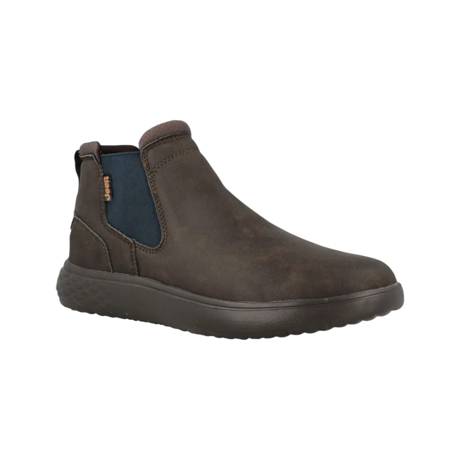 Jeep Bealtes Uomo in Ecopelle Marrone con Elastico Laterale