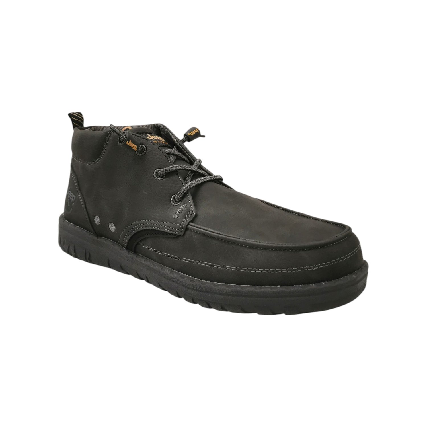 Jeep Polacchino Stringato Uomo in Ecopelle Antracite