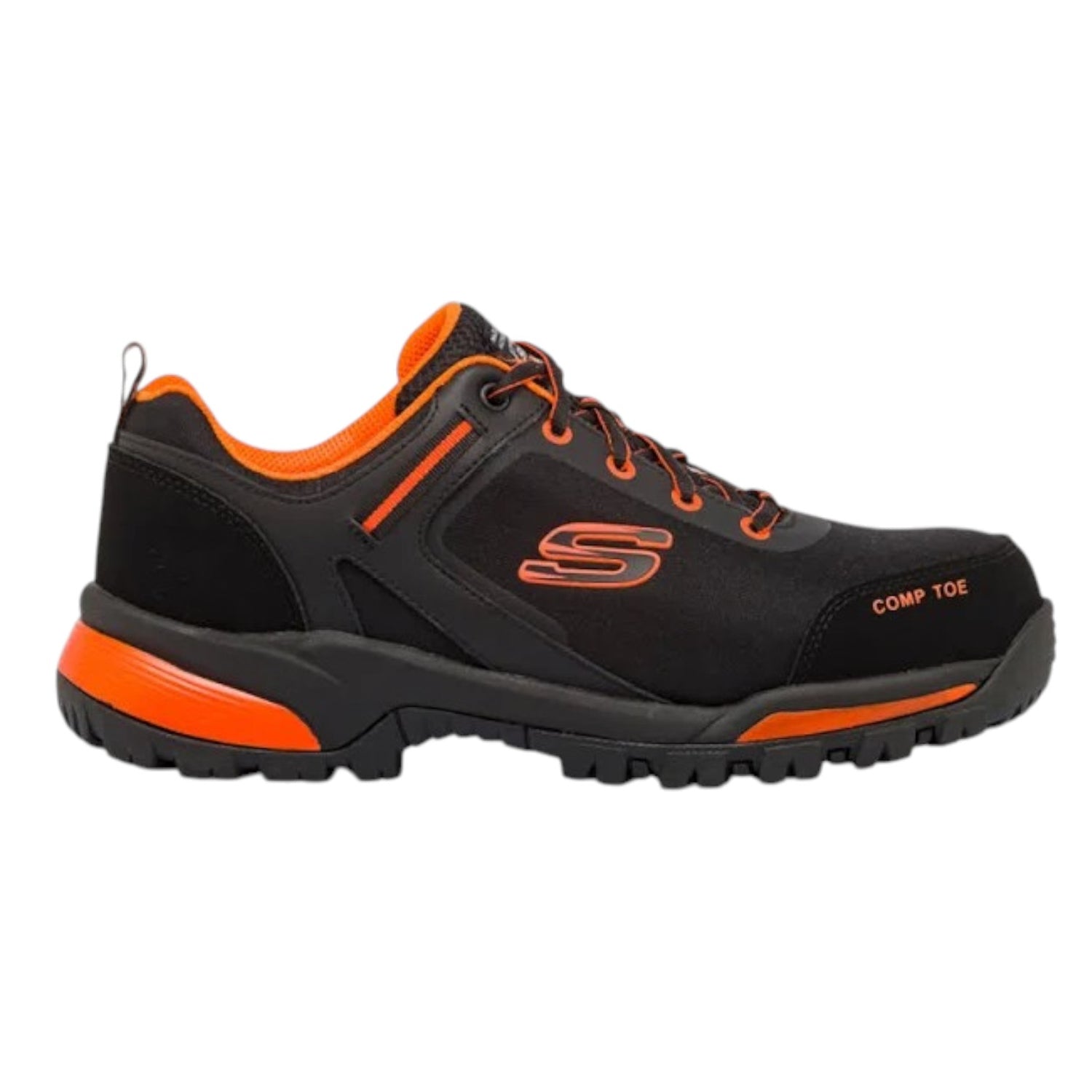 Skechers Sneakers Antinfortunistica Uomo Nero Arancio Work: Gatlon - Strigax