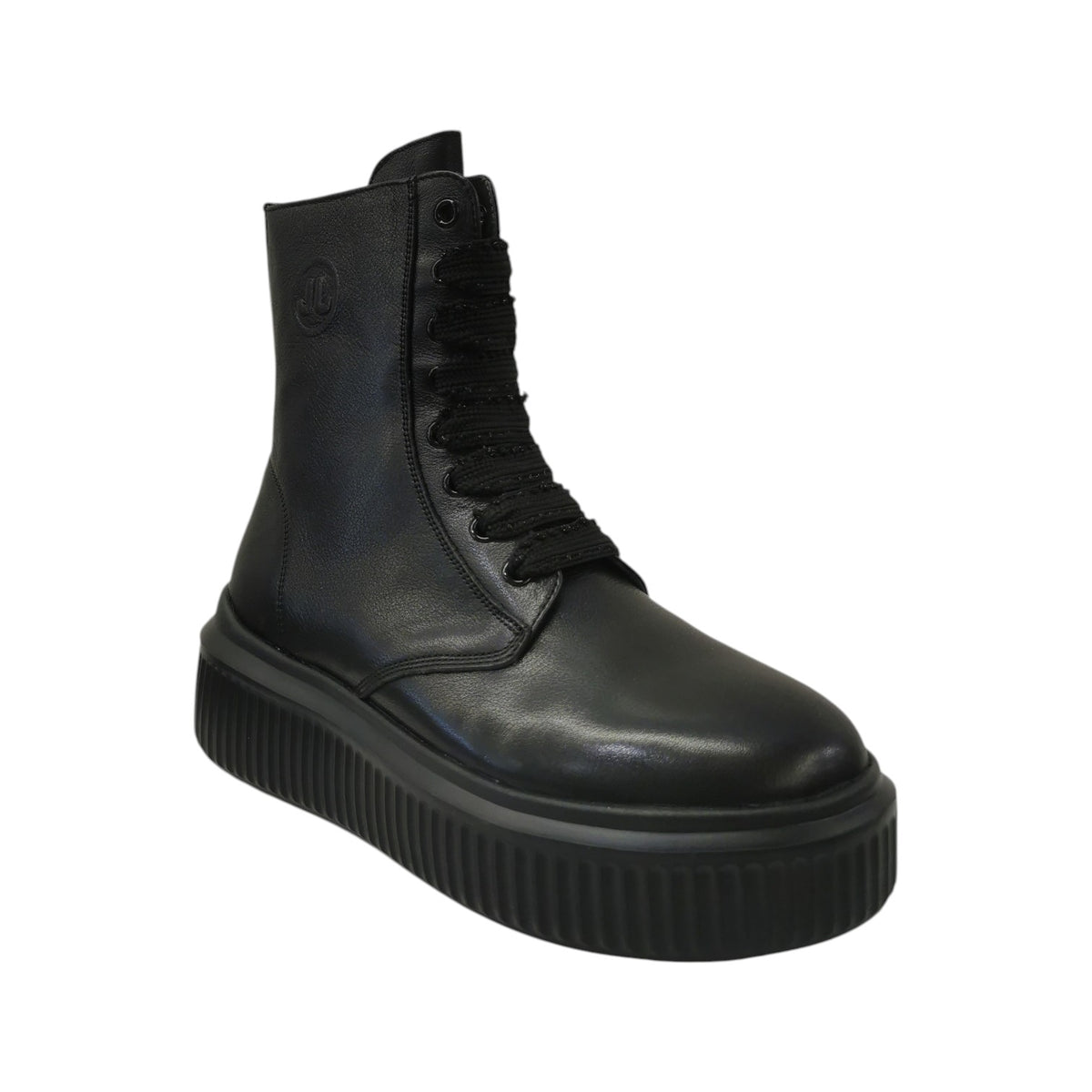 Janet&Janet Anfibio Platform Donna in Pelle Nera