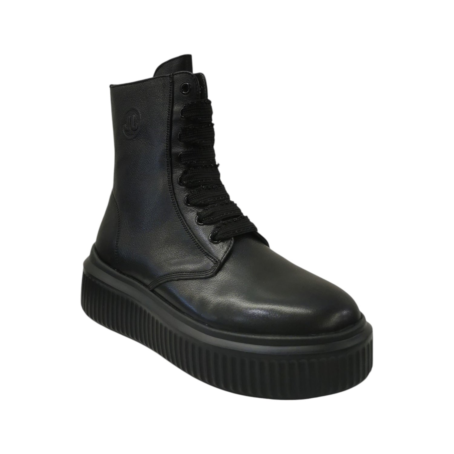 Janet&Janet Anfibio Platform Donna in Pelle Nera