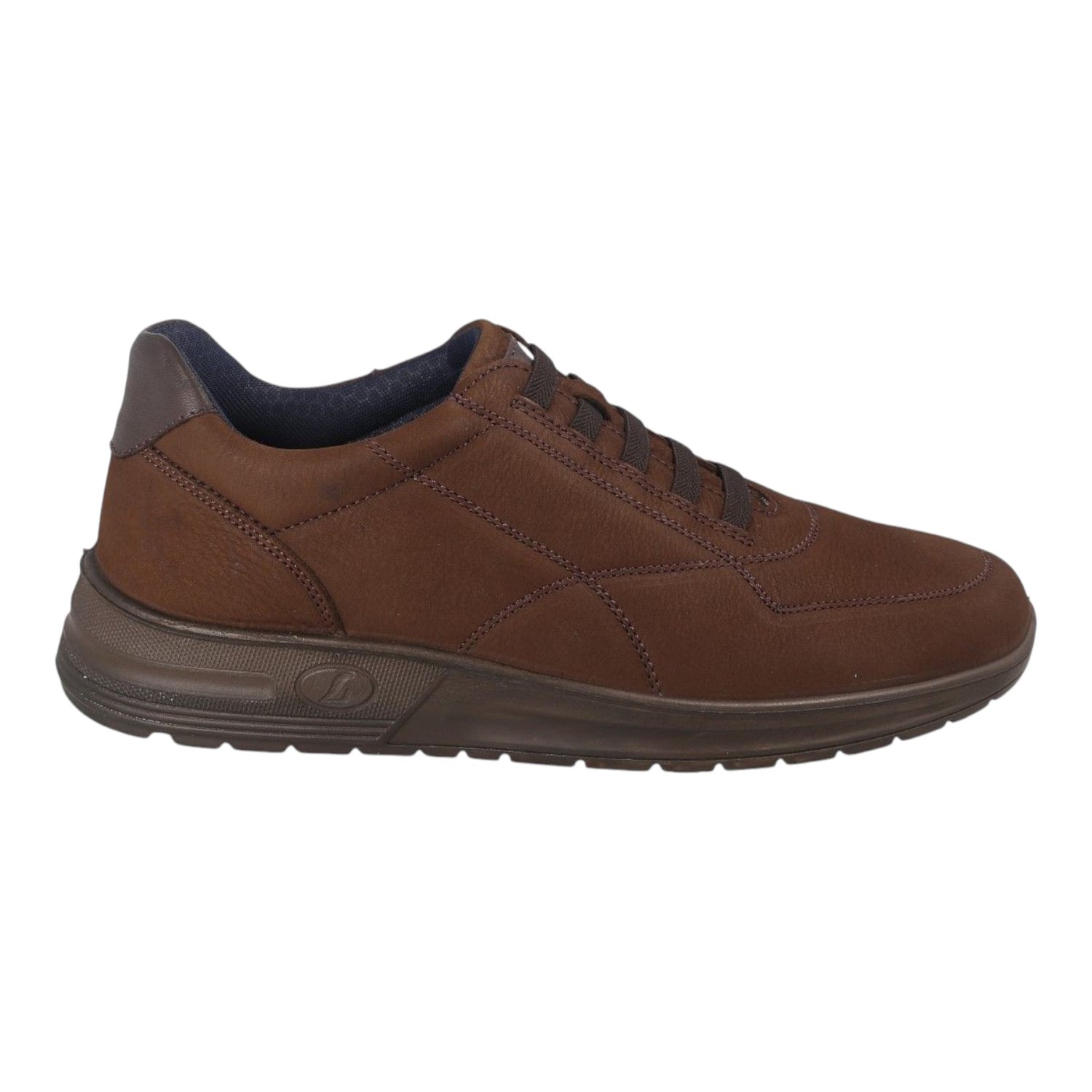 Luisetti Slip On Uomo in Nabuck Caffè con Lacci Elasticizzati