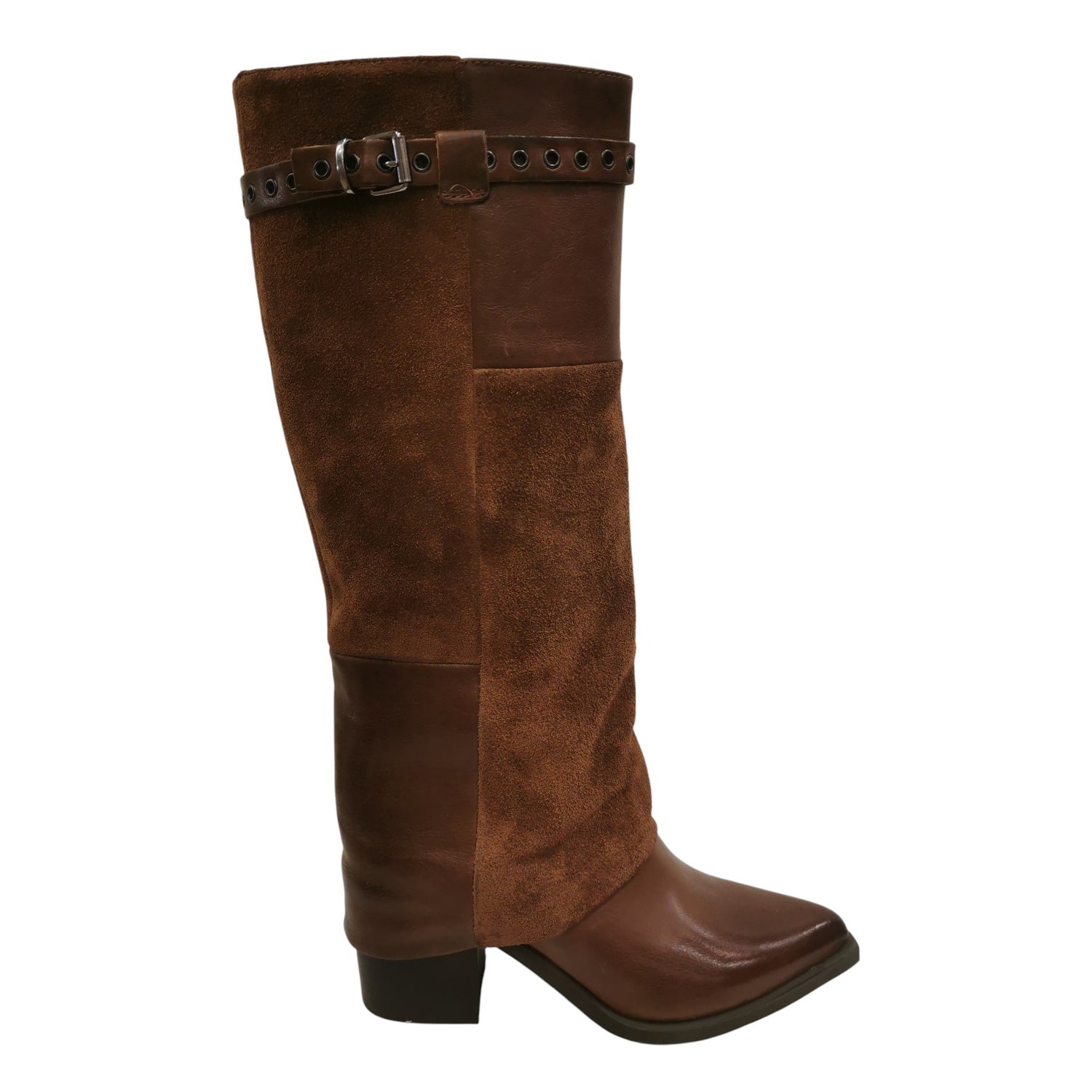 Helena Backer Dakota Stivale Donna in Camoscio con Fibbia e Tacco Alto 70mm