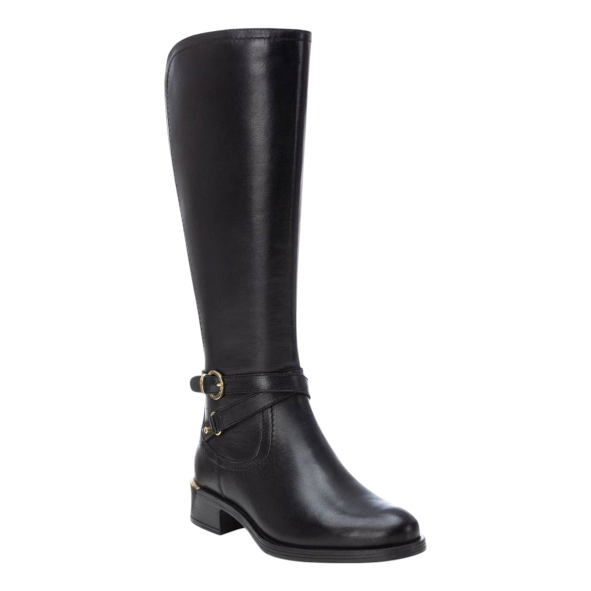 Carmela Stivale Donna in Pelle Nera con Tacco Alto 30mm