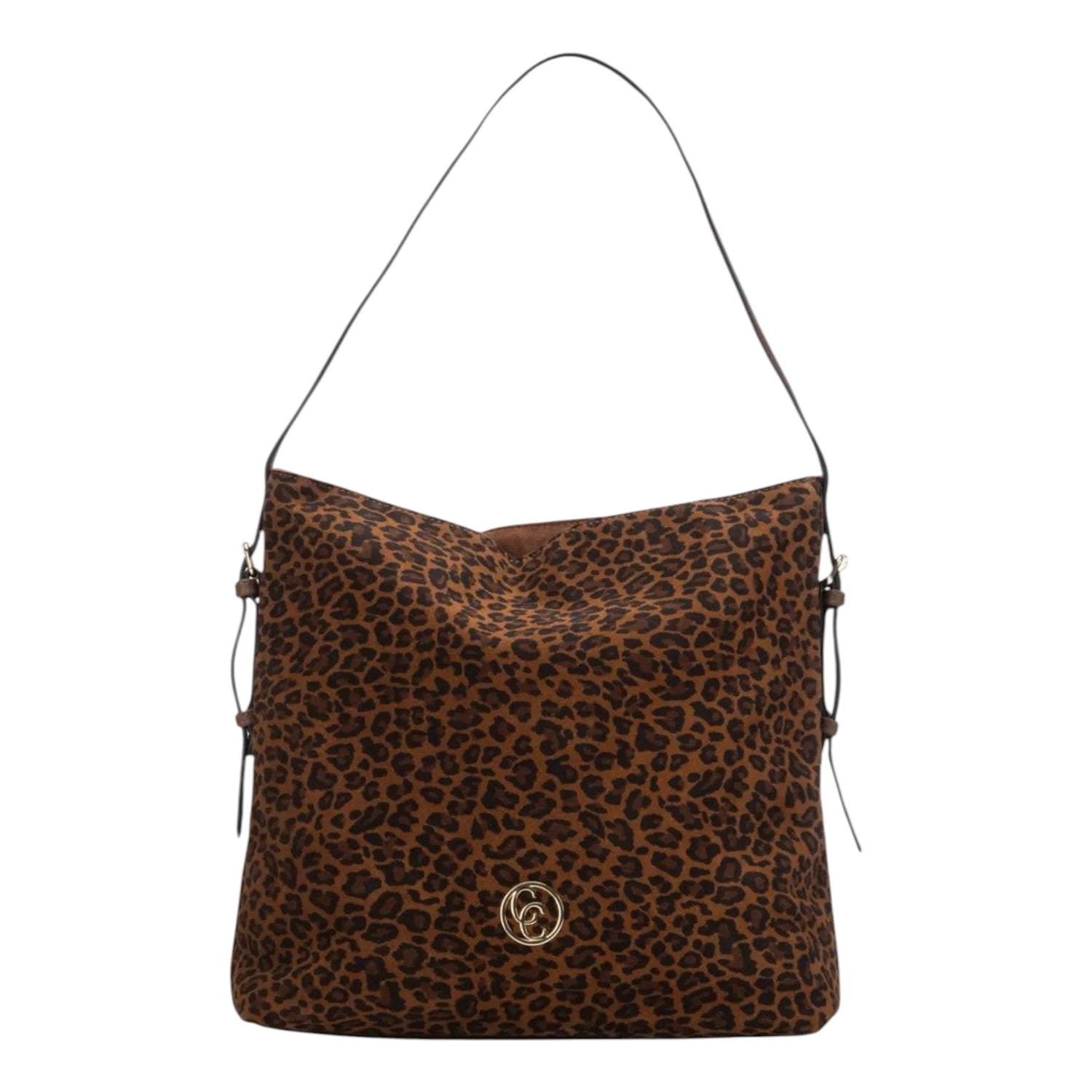 Carmela Borsa a Spalla Donna in Pelle e Camoscio Leopardata