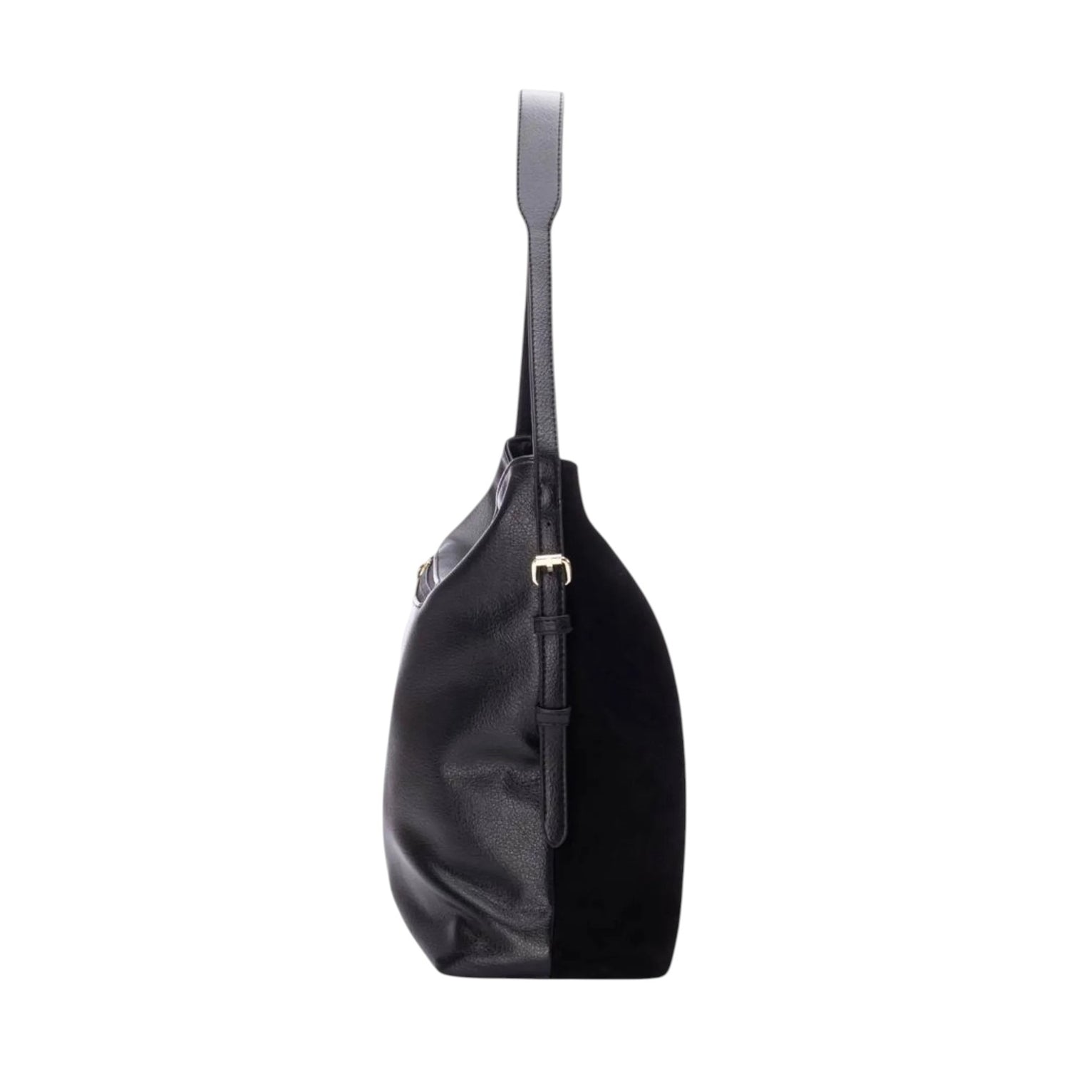 Carmela Borsa a Spalla Donna in Pelle e Camoscio Nera