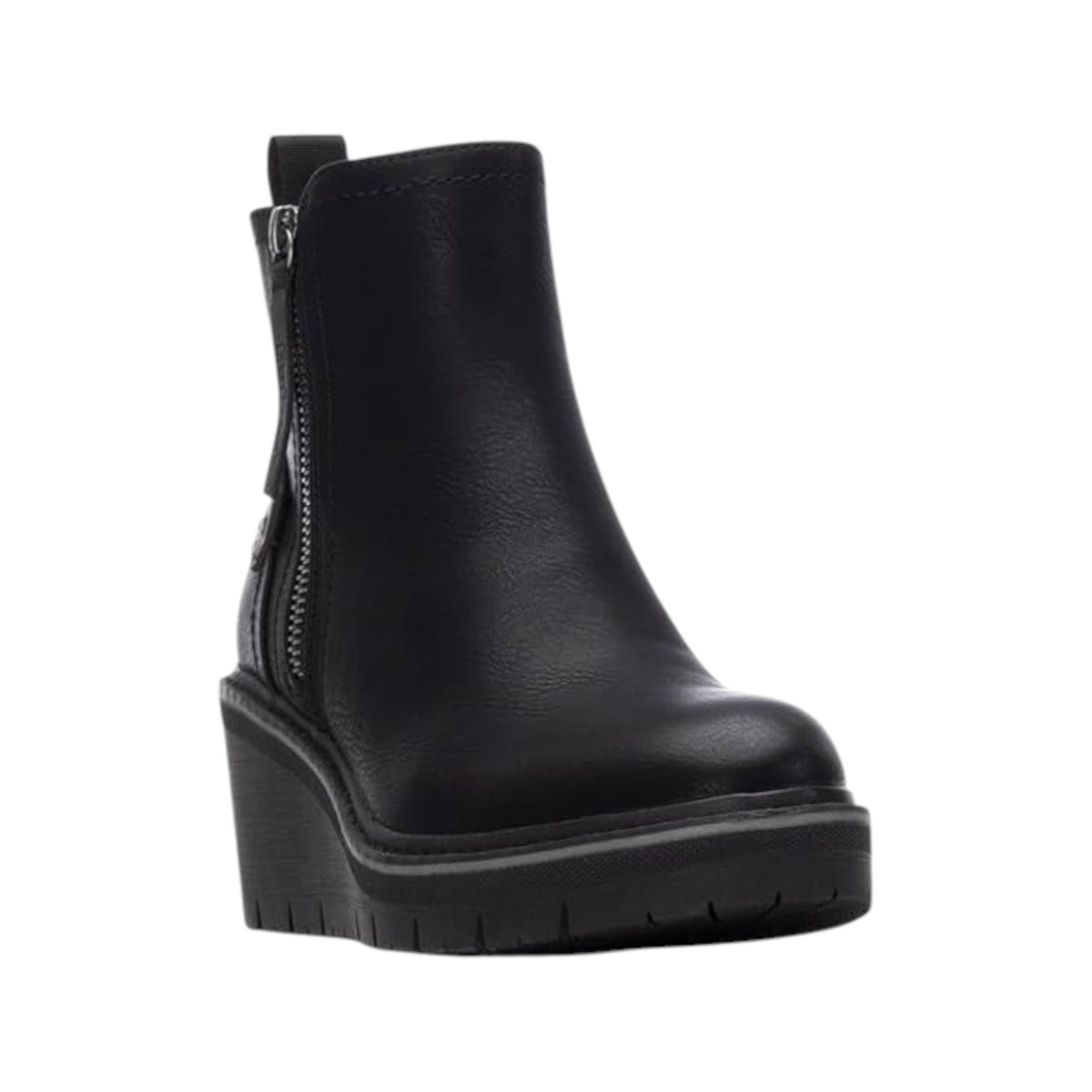Refresh Stivaletto Donna in Ecopelle Nera con Zeppa Alta 70mm