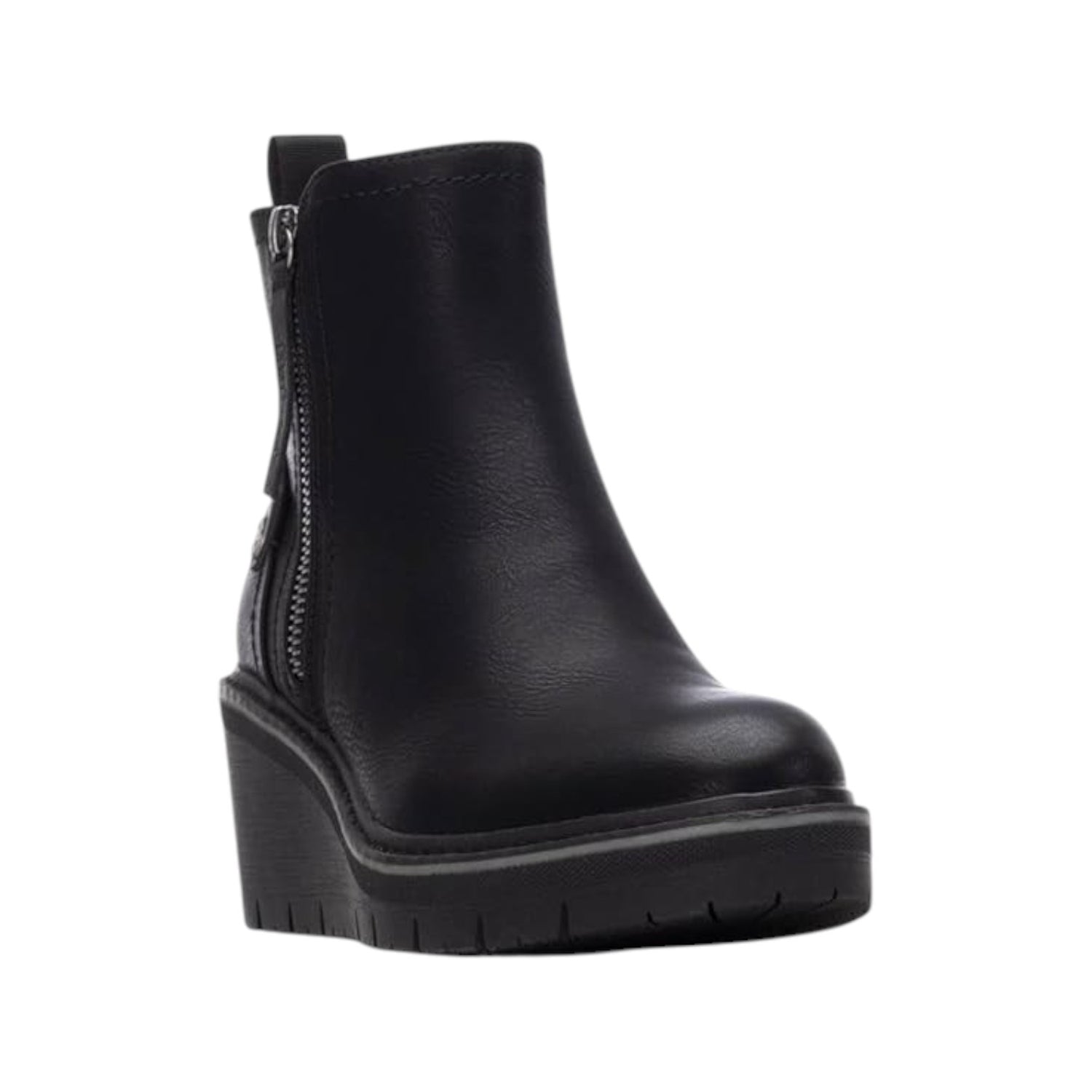 Refresh Stivaletto Donna in Ecopelle Nera con Zeppa Alta 70mm