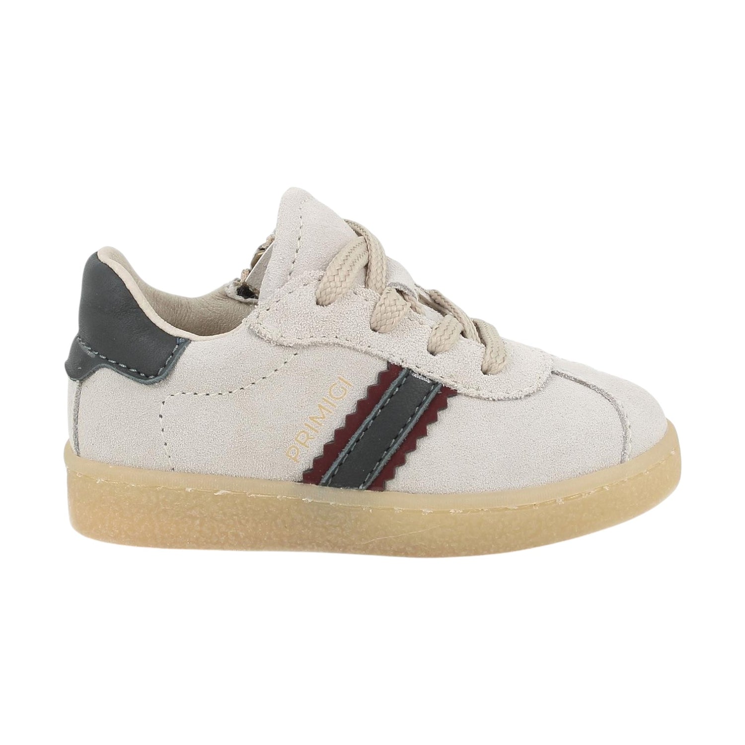 Primigi Sneakers Bambino in Pelle Scamosciata Sabbia con Lacci e Cerniera