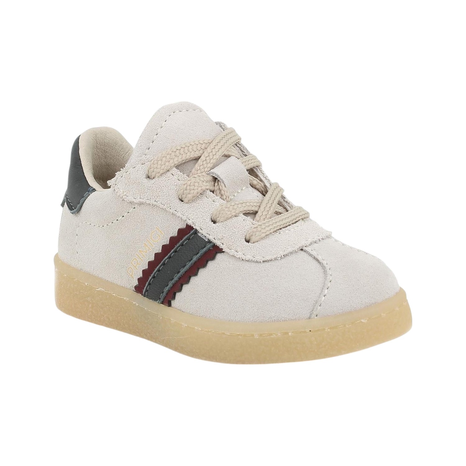 Primigi Sneakers Bambino in Pelle Scamosciata Sabbia con Lacci e Cerniera