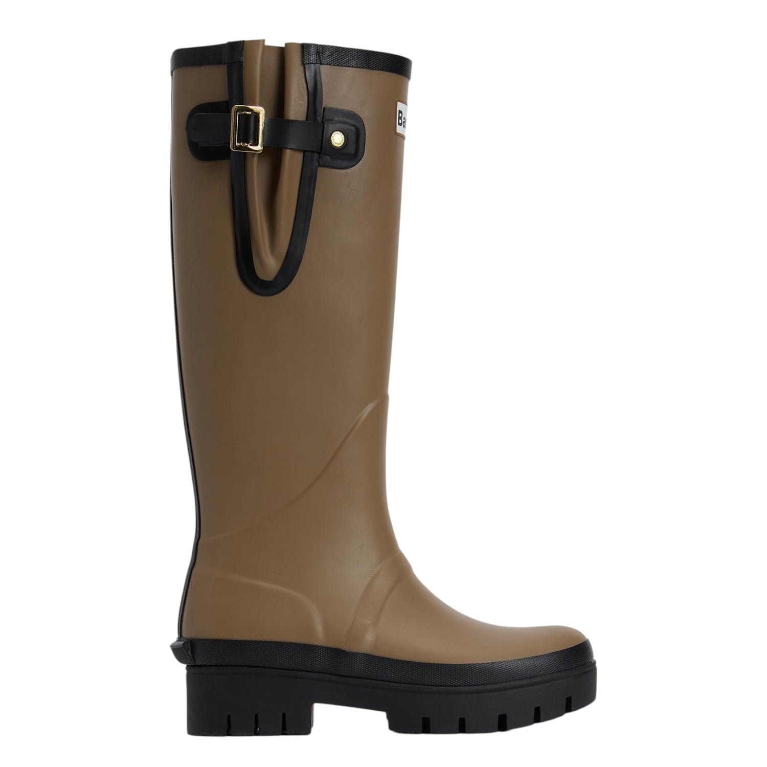 Barbour Stivale Donna in Gomma Militare con Fibbia