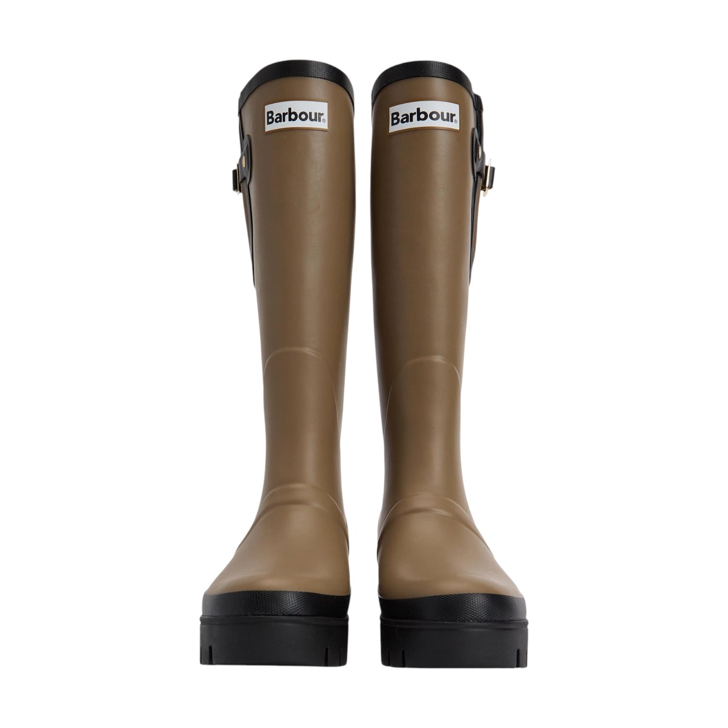 Barbour Stivale Donna in Gomma Militare con Fibbia