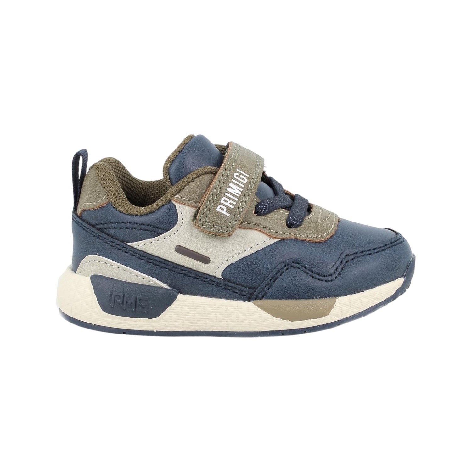 Primigi Sneakers Bambino in Ecopelle Blu Verde con Strappo