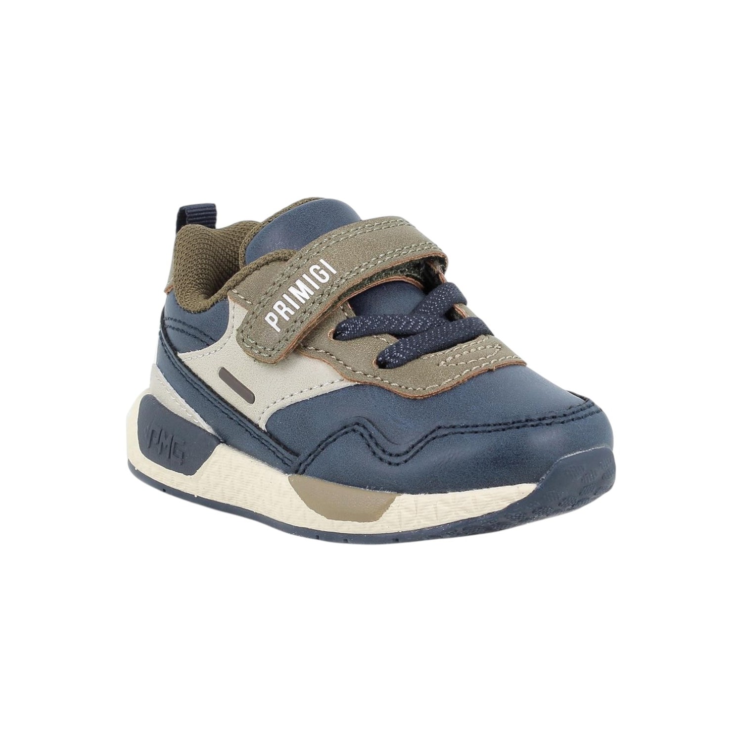 Primigi Sneakers Bambino in Ecopelle Blu Verde con Strappo