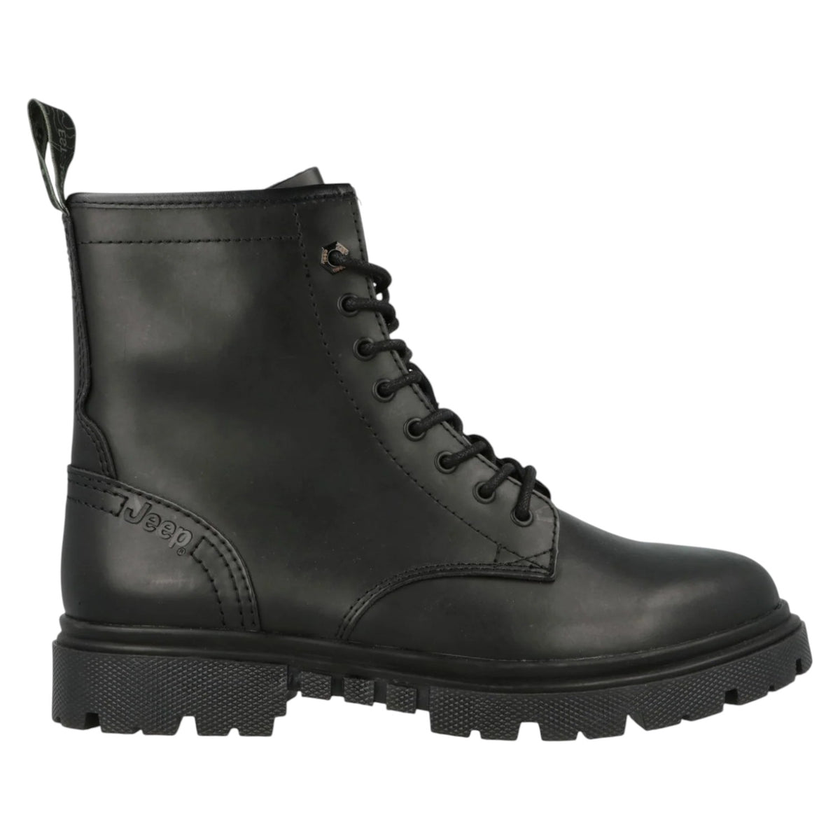 Jeep Anfibio Stringato Uomo in Pelle Nera