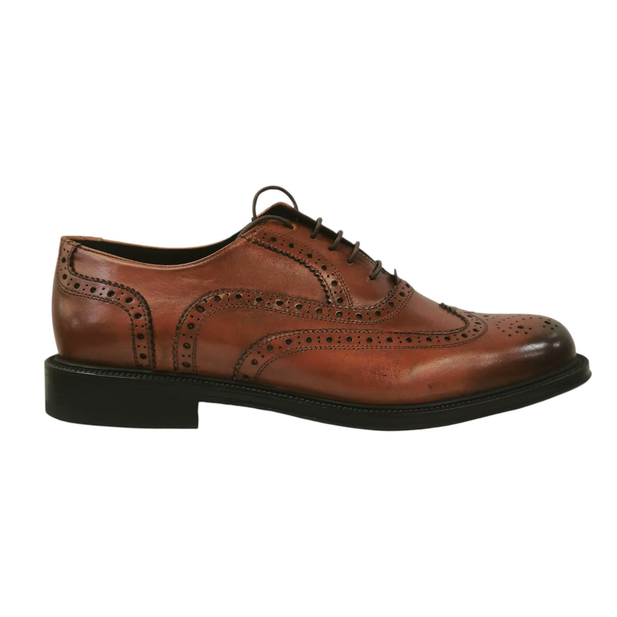 Exton Allacciato Uomo in Pelle Brandy Stile Inglese