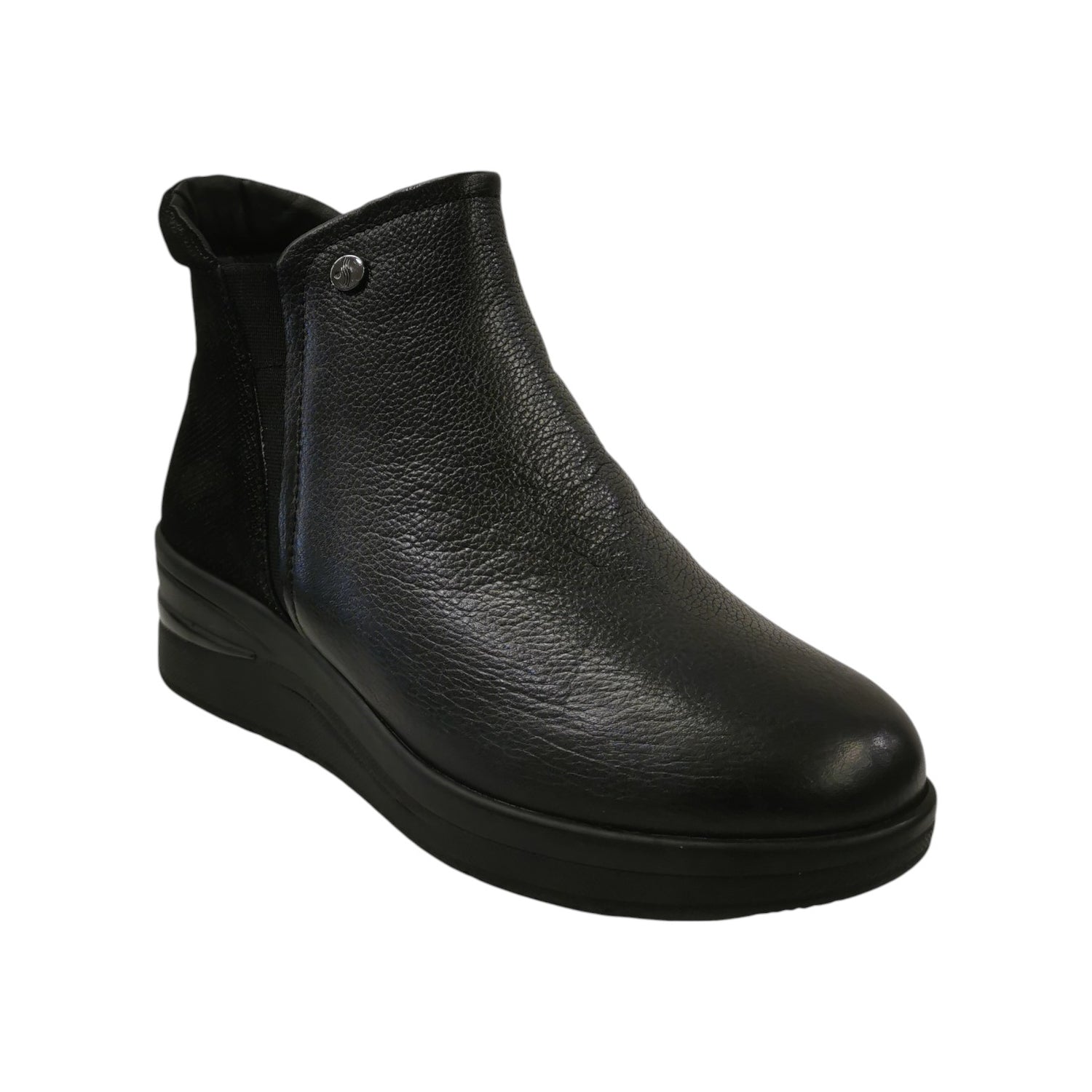 Susimoda Stivaletto Donna in Pelle e Camoscio con Zeppa