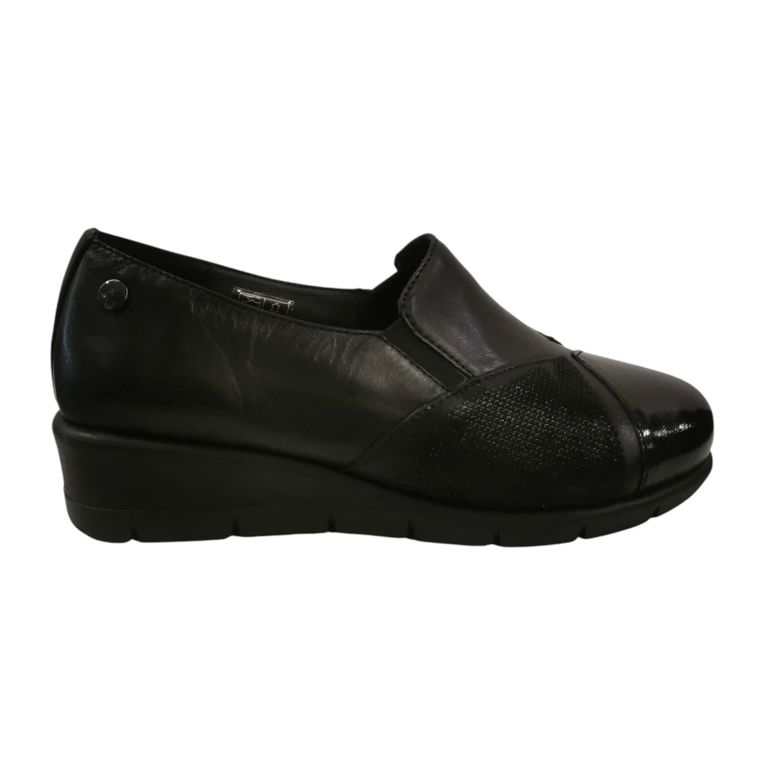 Susimoda Mocassino Donna in Pelle con Punta in Vernice Nera