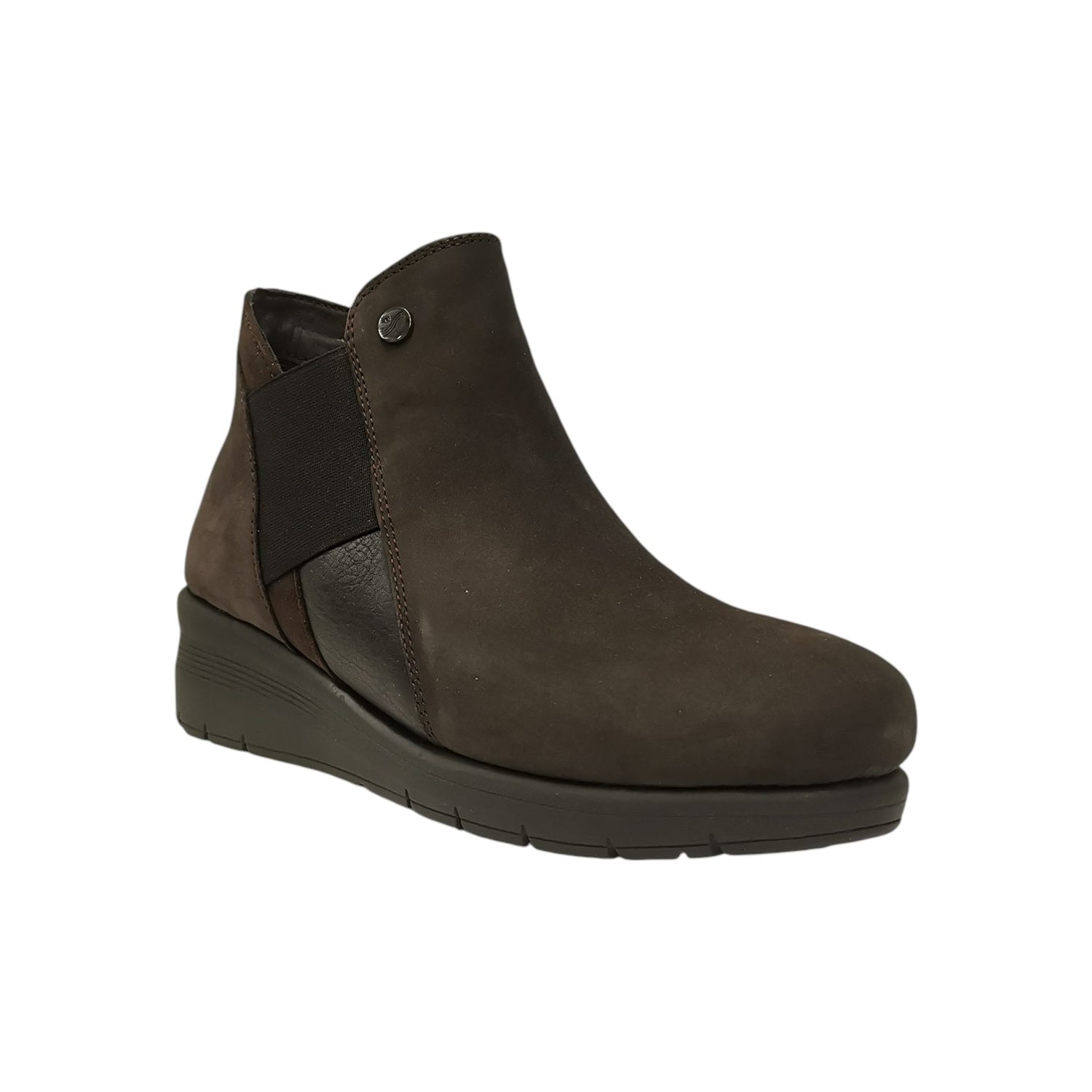 Susimoda Stivaletto Donna in Pelle Moro con Zeppa ed Elastico