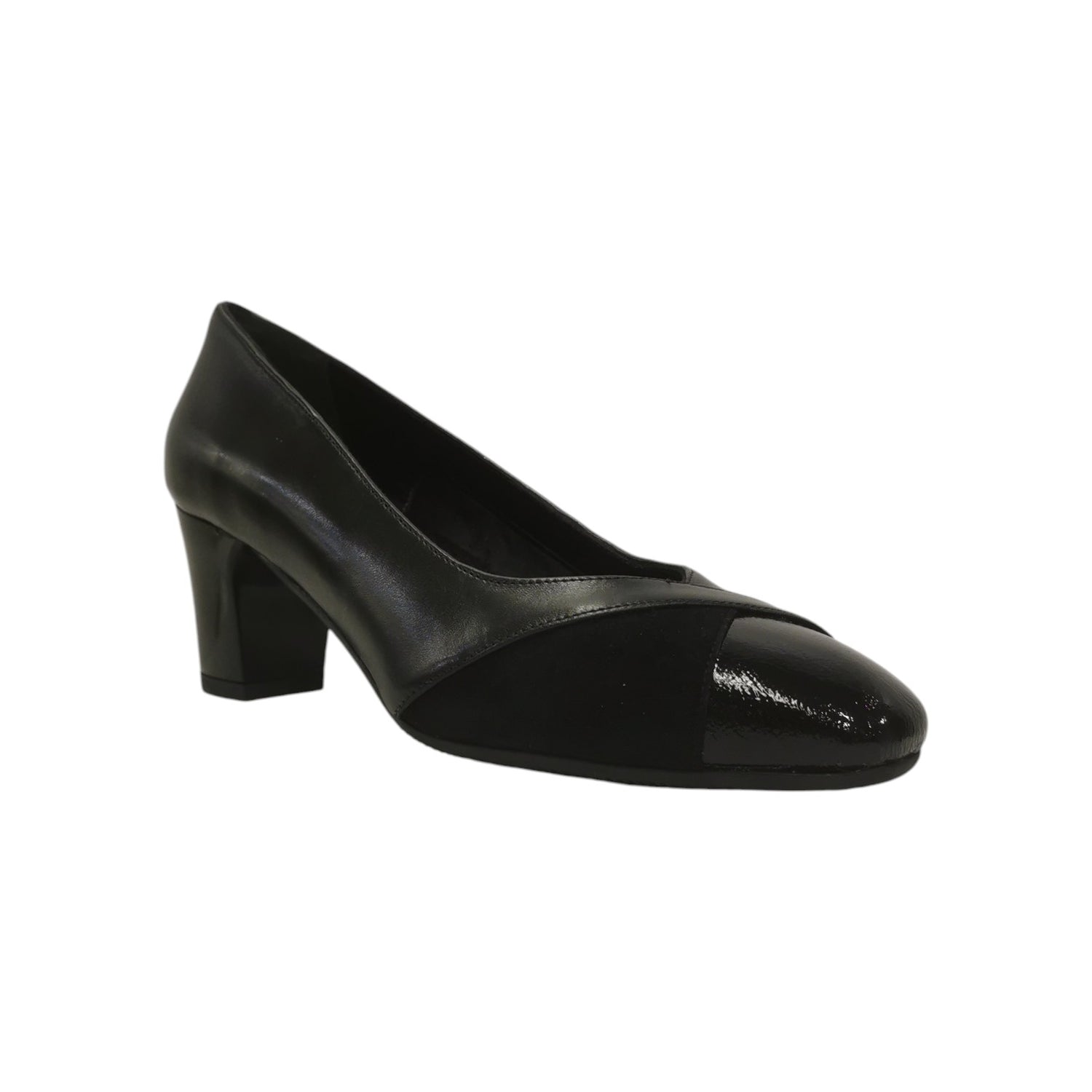 Susimoda Dècollettè Donna in Vernice e Pelle Nera con Tacco Largo Alto 60mm