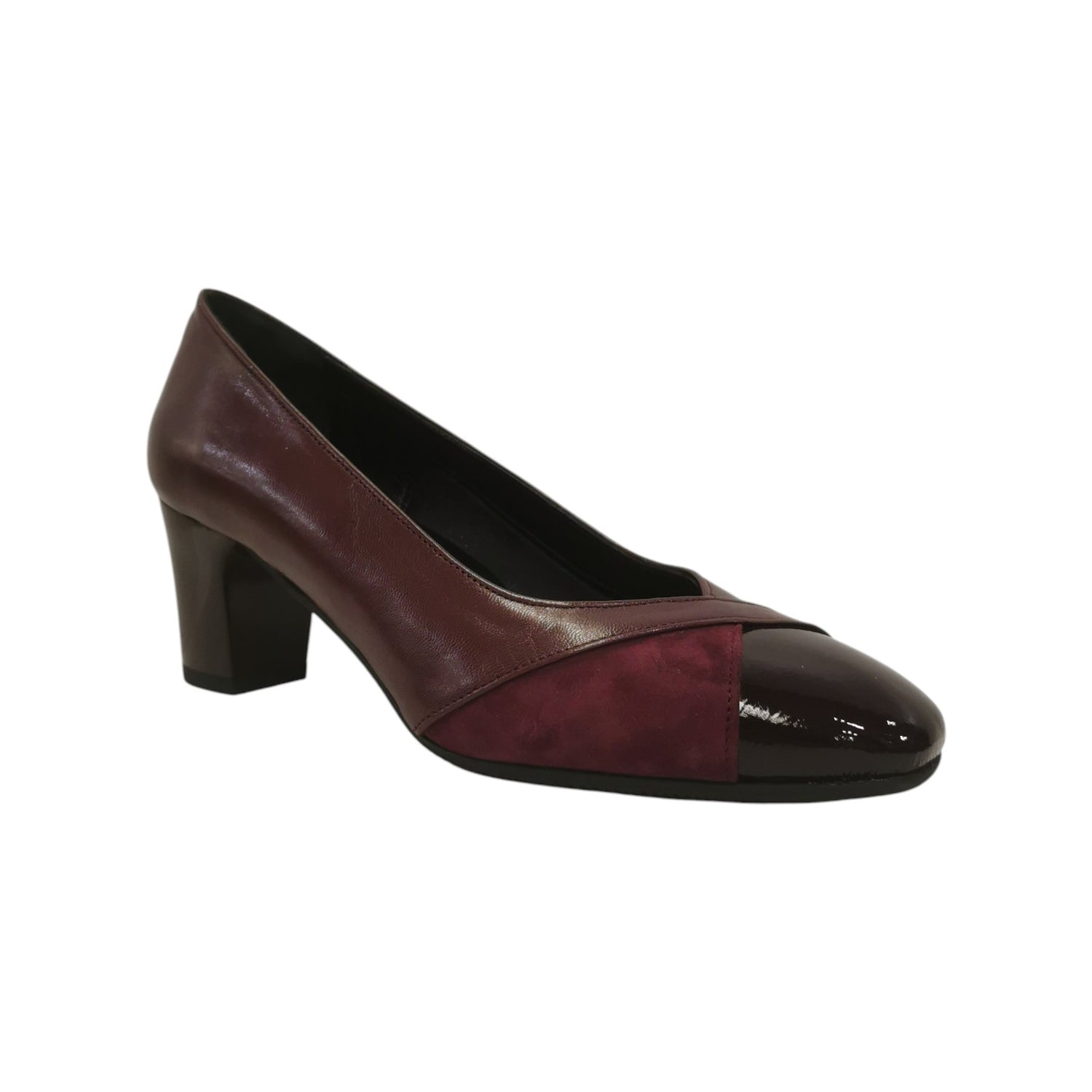 Susimoda Dècollettè Donna in Vernice e Pelle Vino con Tacco Largo Alto 60mm