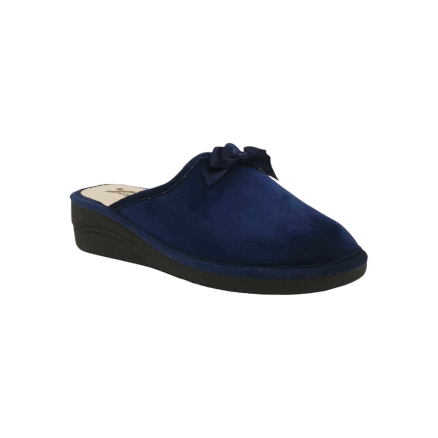 Susimoda Pantofola Donna in Velluto Blu con Fiocco in Raso