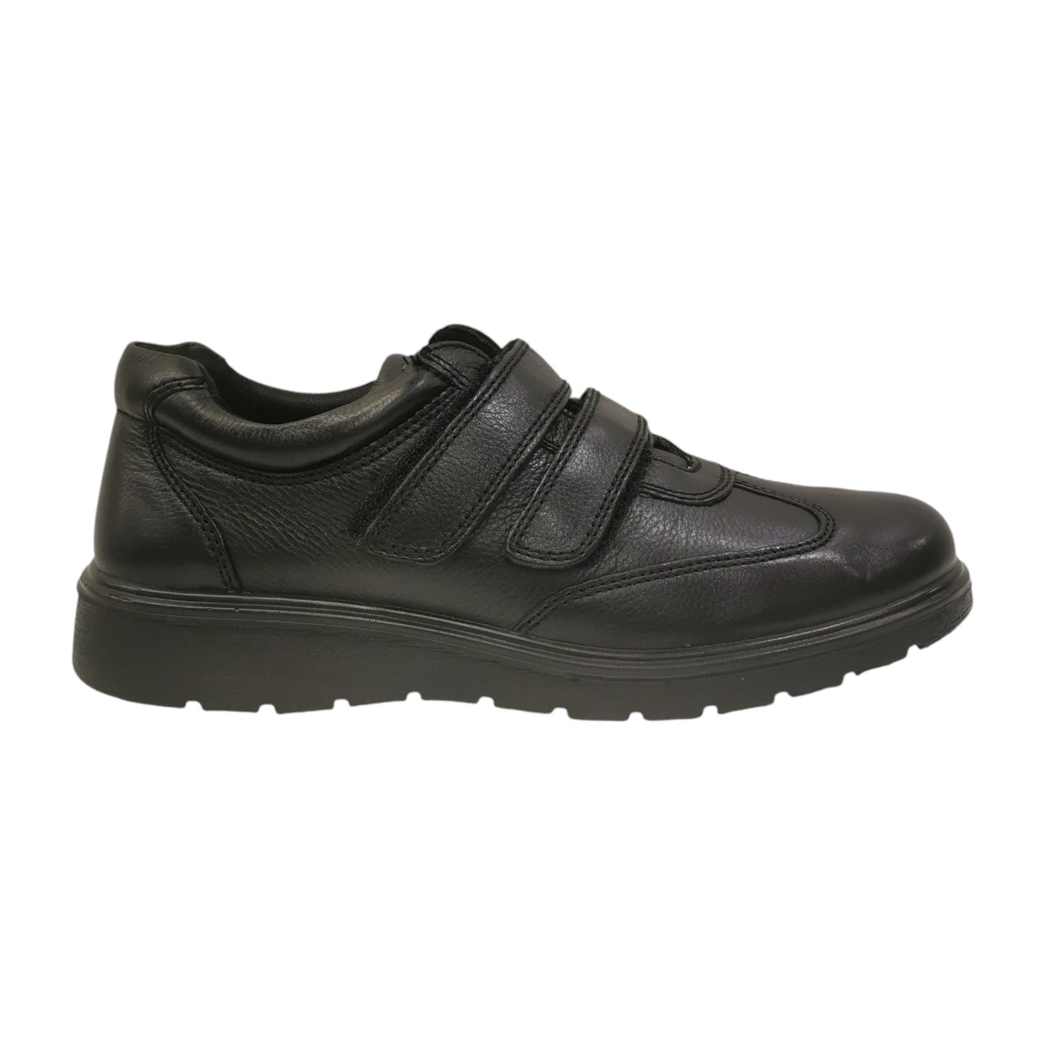 Walksan Scarpa a Strappo Uomo in Pelle Nera
