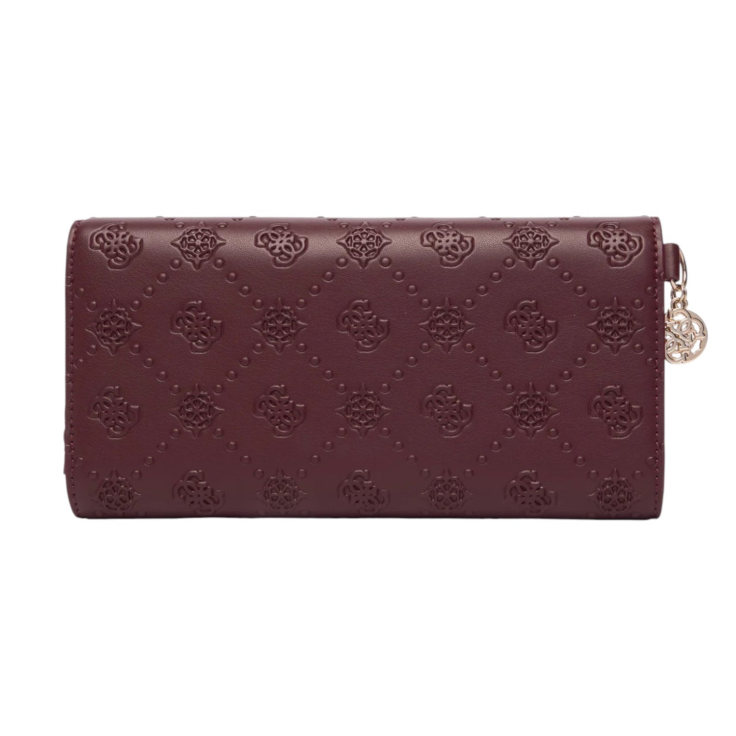 Guess Portafoglio Donna in Ecopelle Logata Bordeaux con Pochette