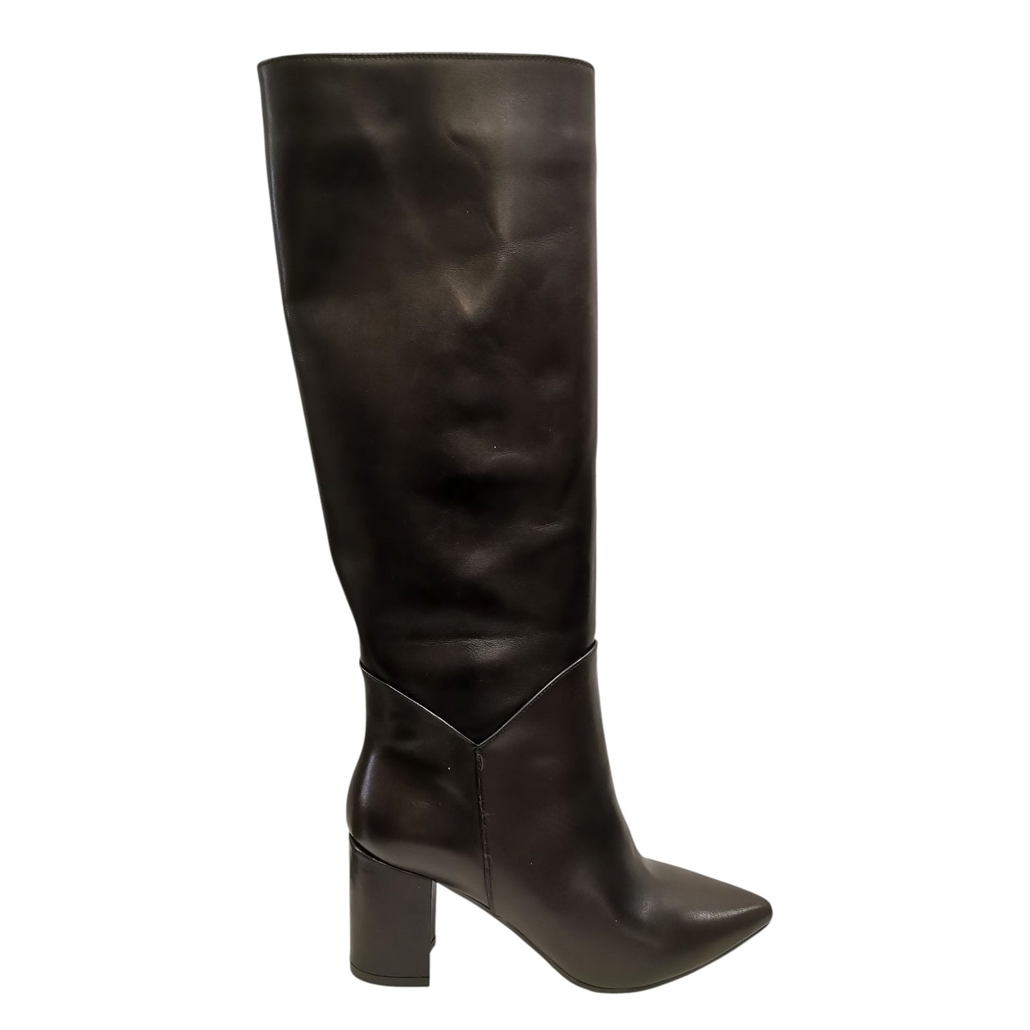 Agua Stivale Donna in Pelle Marrone con Tacco Largo Alto 70mm