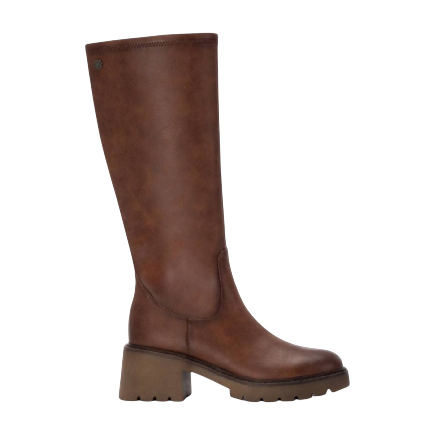 Refresh Stivale Donna in Ecopelle Camel con Tacco Largo Alto 60mm
