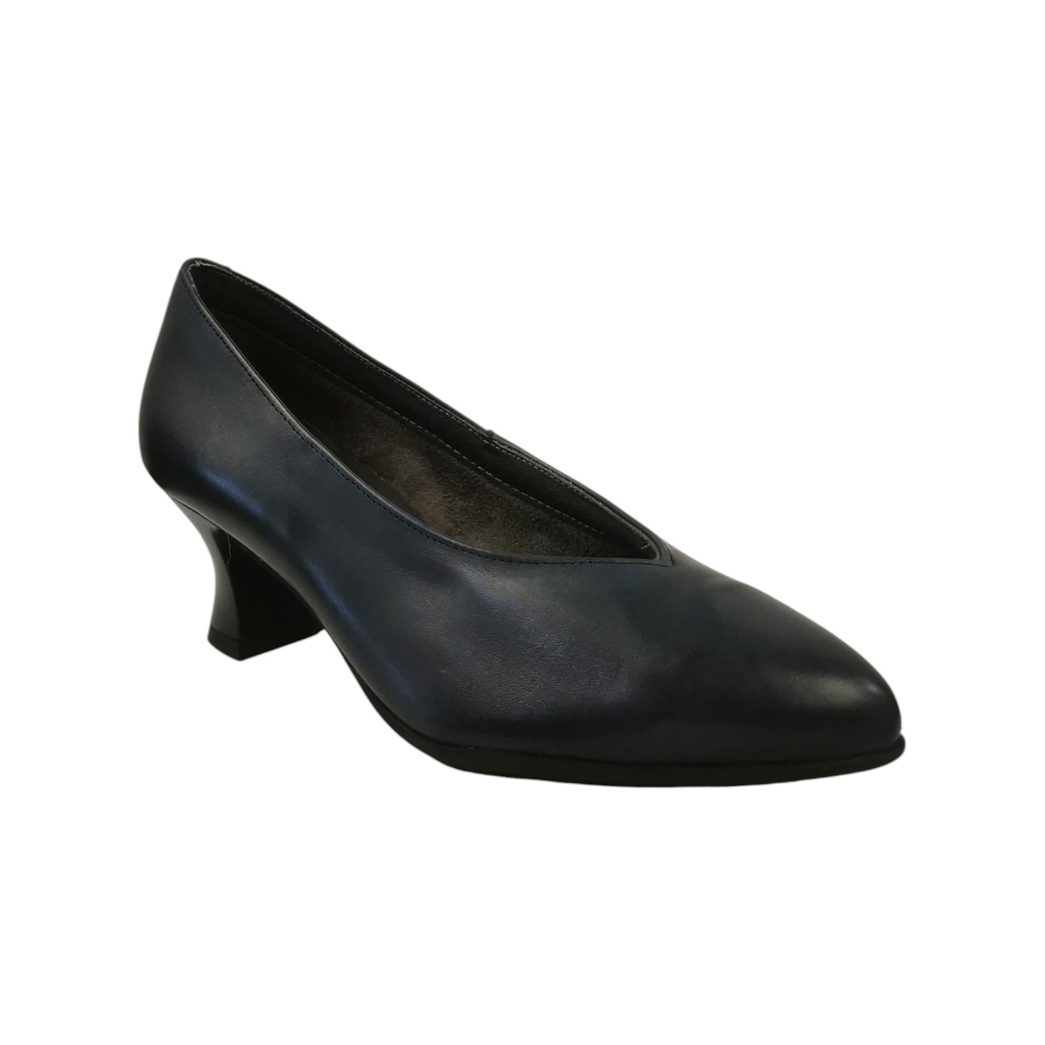 Pitillos Dècollettè Donna in Pelle Blu con Scollatura a V e Tacco Alto 60mm