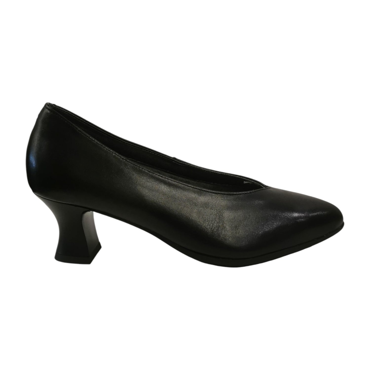 Pitillos Dècollettè Donna in Pelle Nera con Scollatura a V e Tacco Alto 60mm
