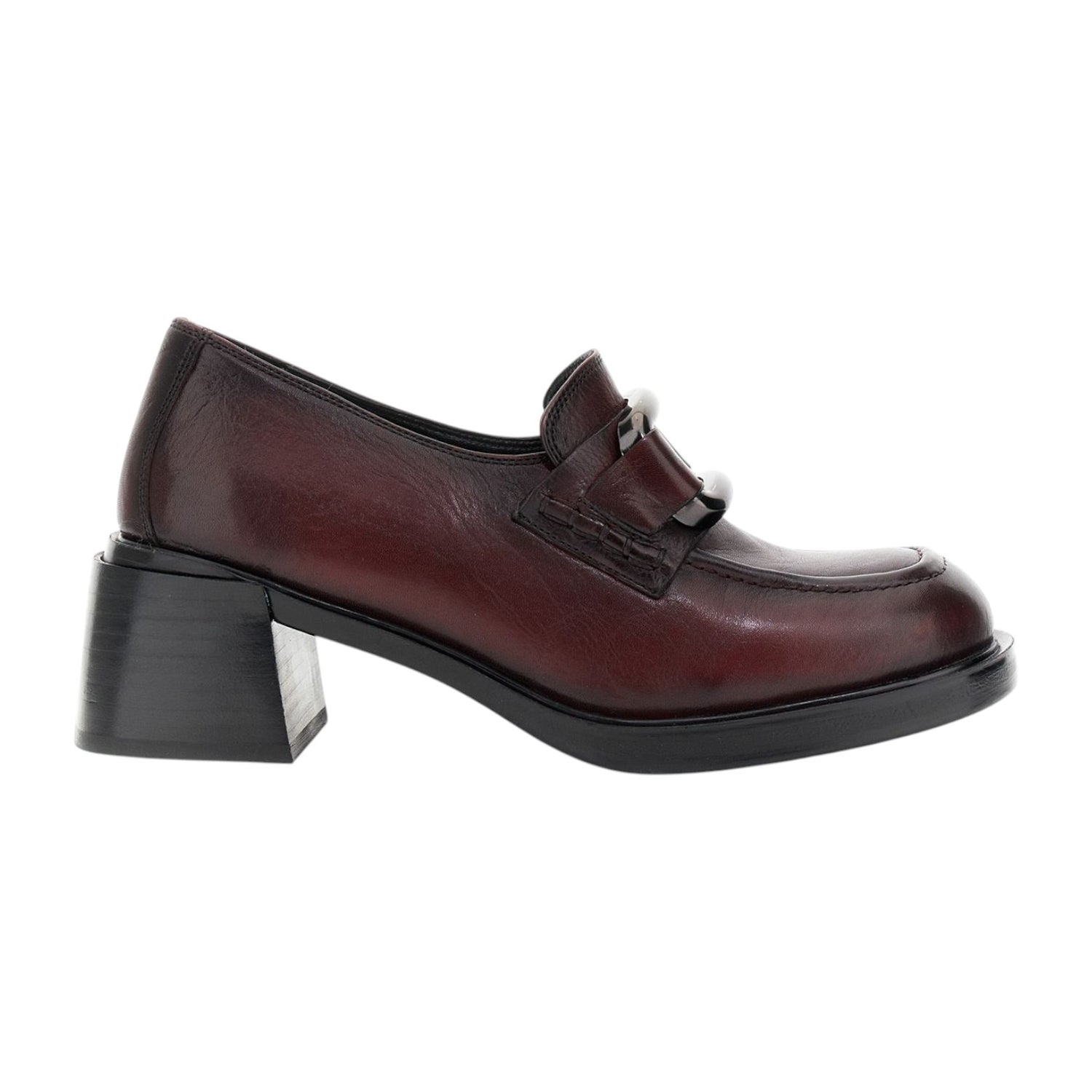 CafèNoir Mocassino Donna in Pelle con Tacco Largo Alto 60mm