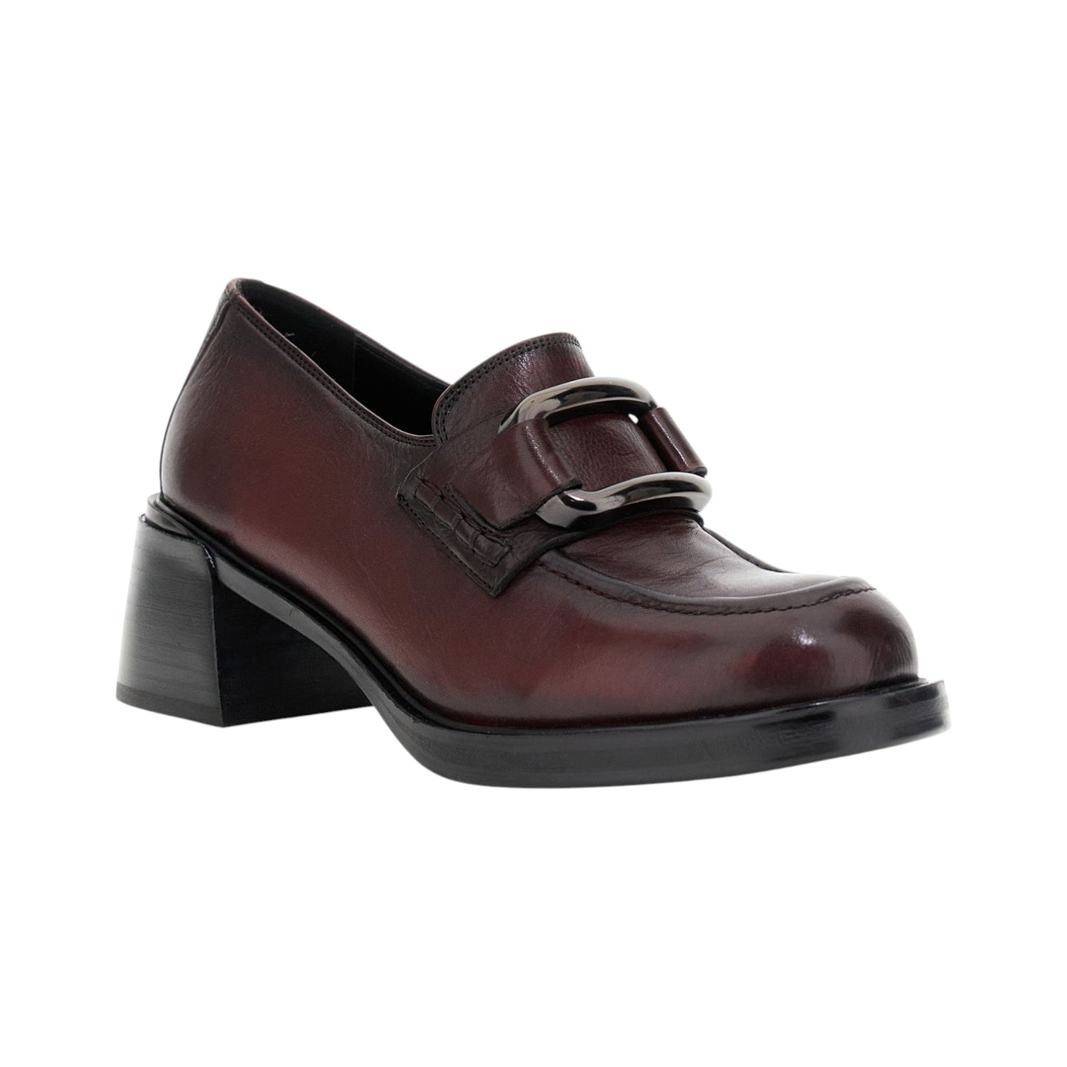 CafèNoir Mocassino Donna in Pelle con Tacco Largo Alto 60mm